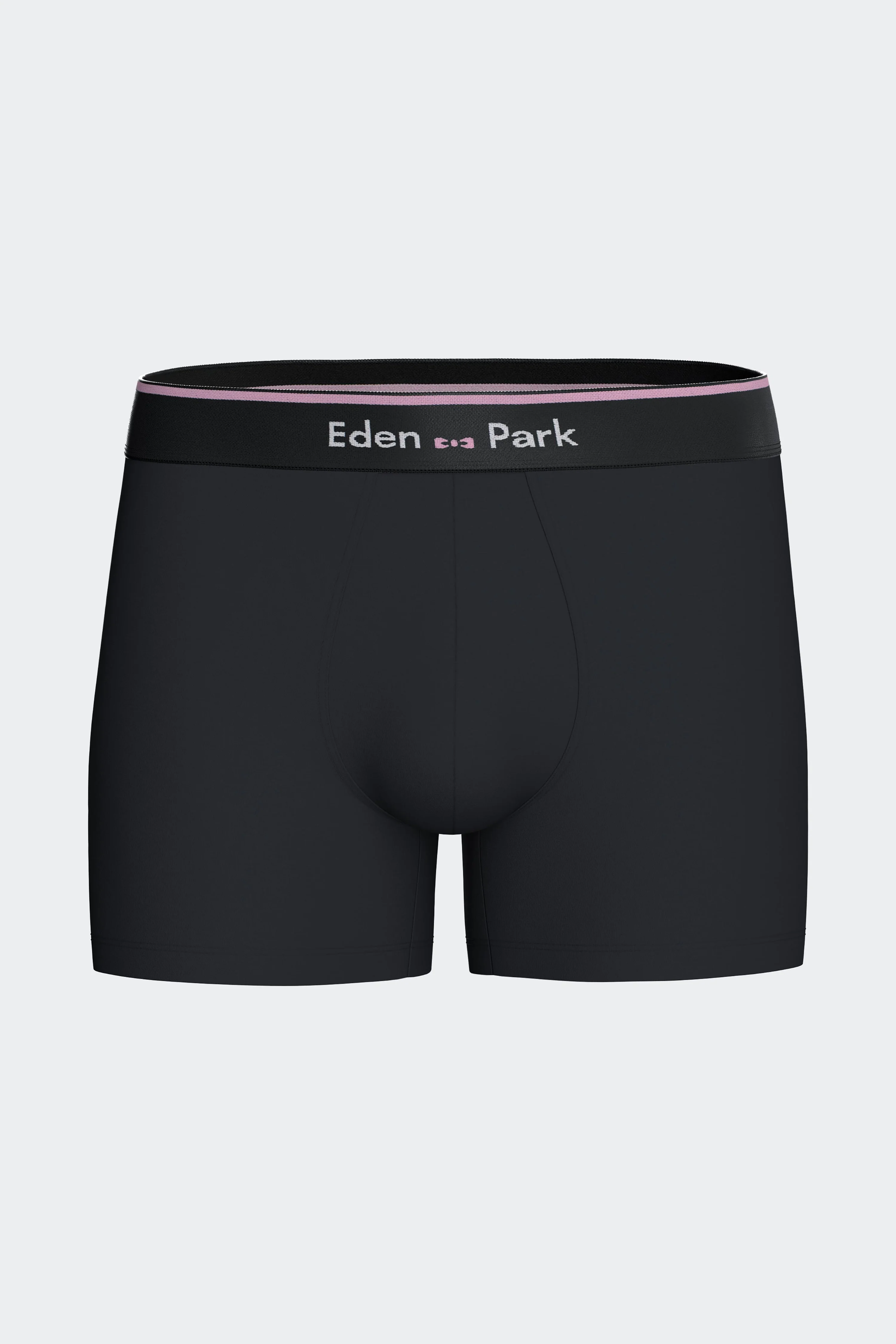 Lot de deux boxers en jersey de coton stretch marine et rose à rayures - Image 2