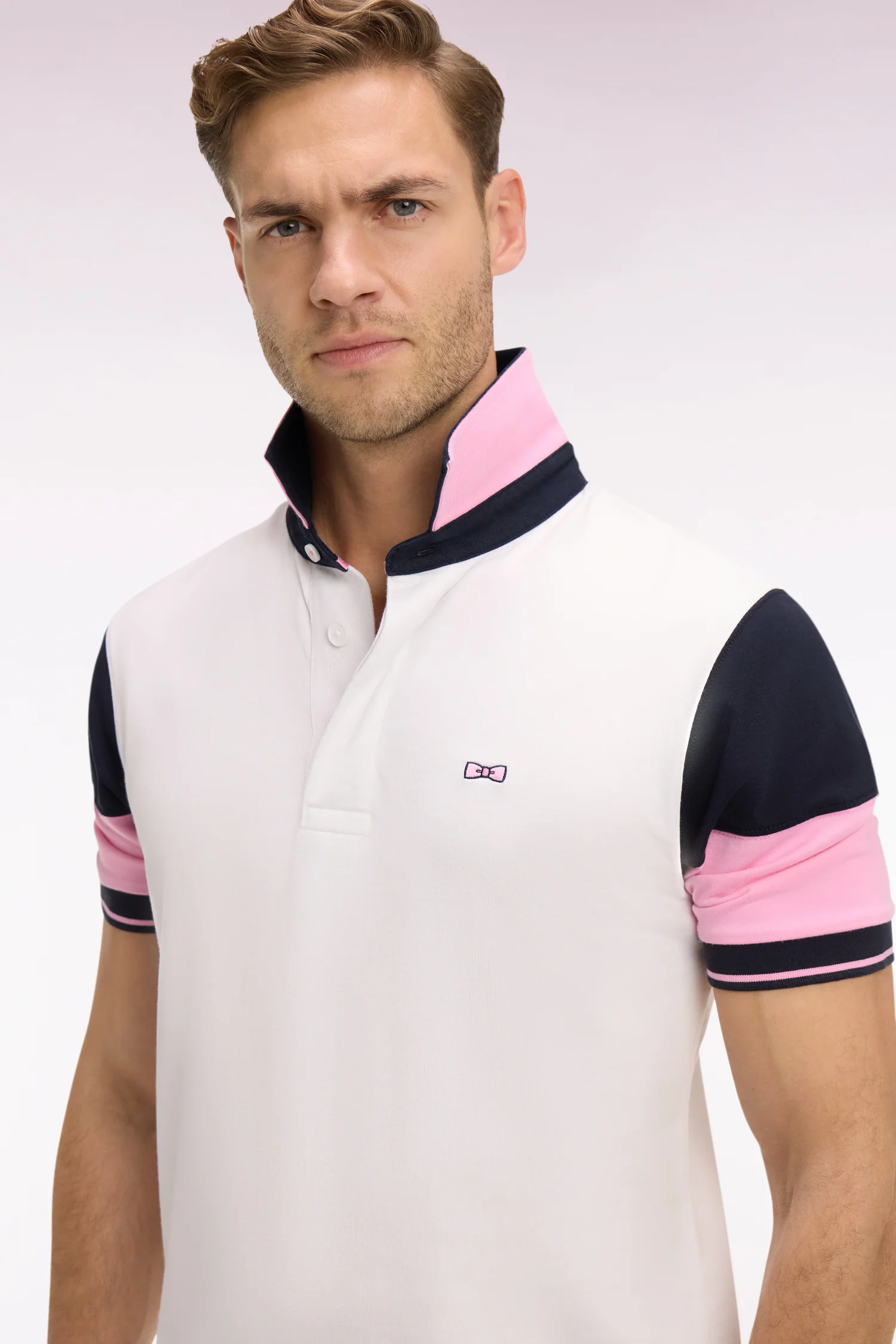 Maillot à manches courtes en coton blanc coupe regular - Image 4