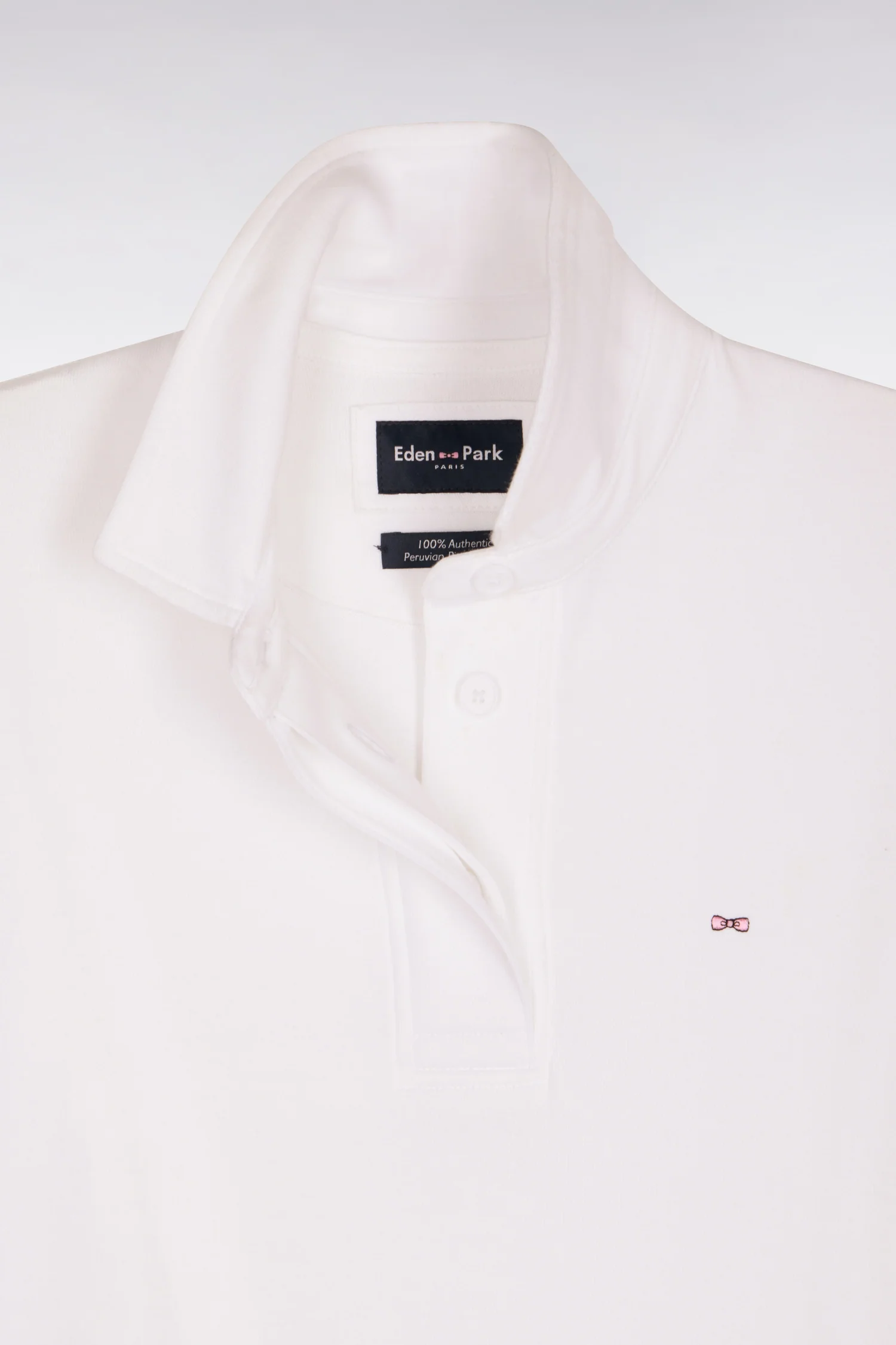 Maillot à manches courtes en coton Pima blanc coupe relaxed - Image 6