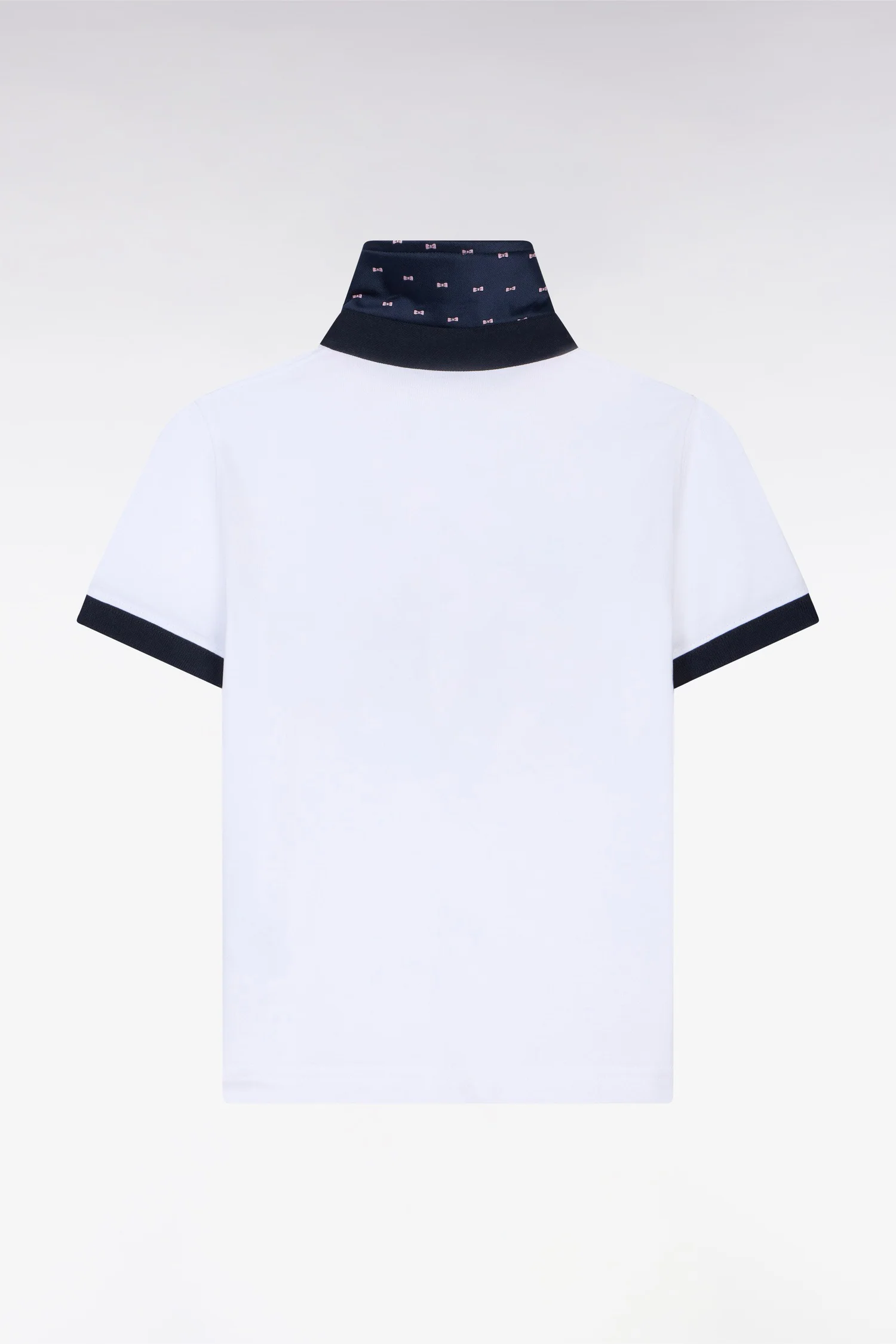 Maillot à manches courtes en coton Pima blanc