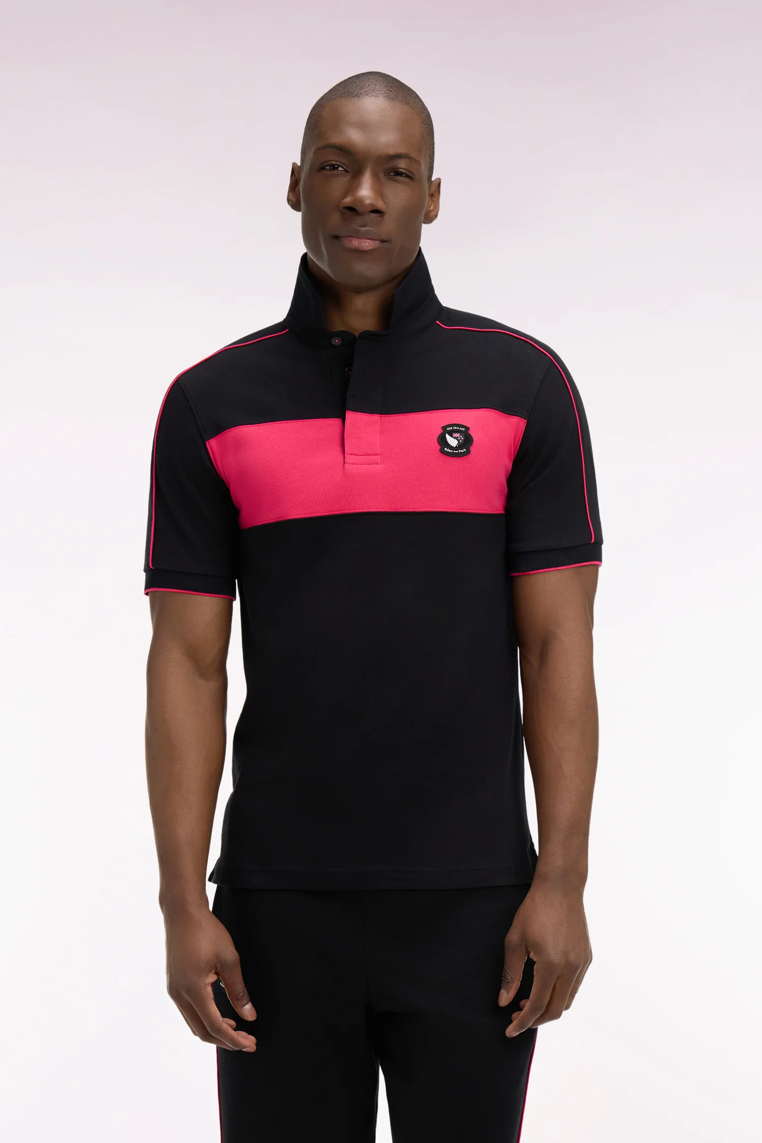 Maillot à manches courtes Nouvelle Zélande en coton noir coupe regular - Image 3