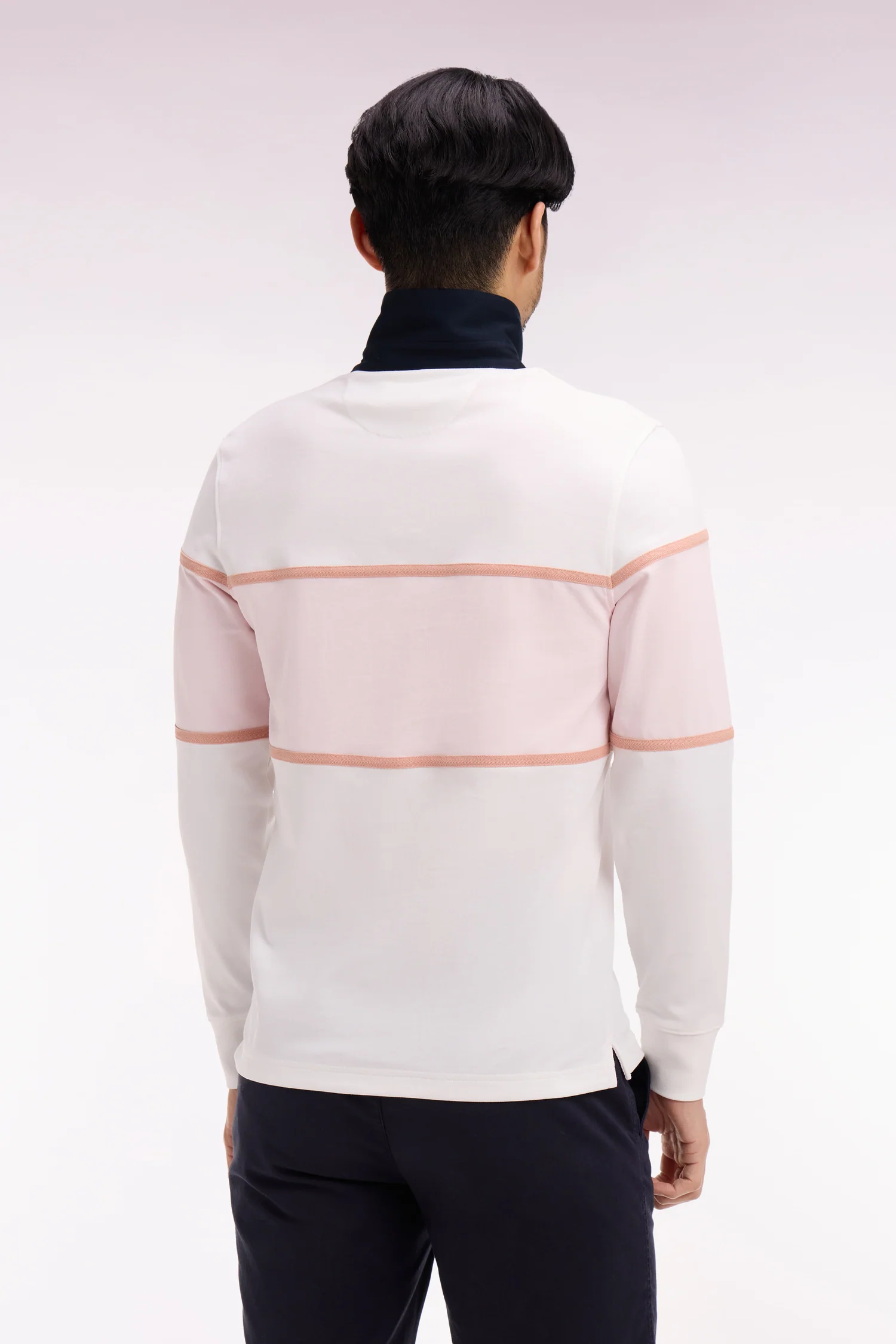 Maillot à manches longues écru et rose brodé - Image 5
