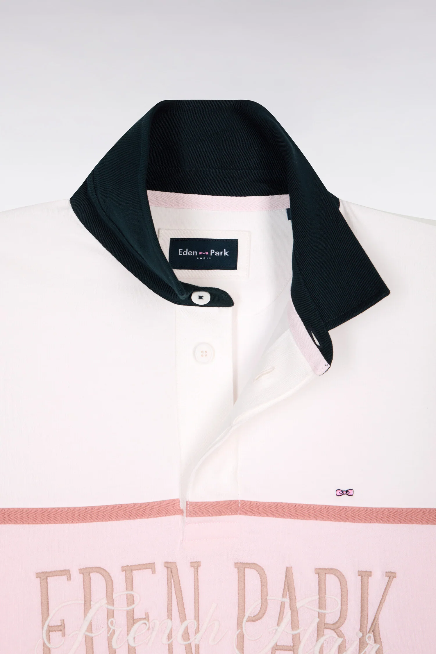 Maillot à manches longues écru et rose brodé - Image 6
