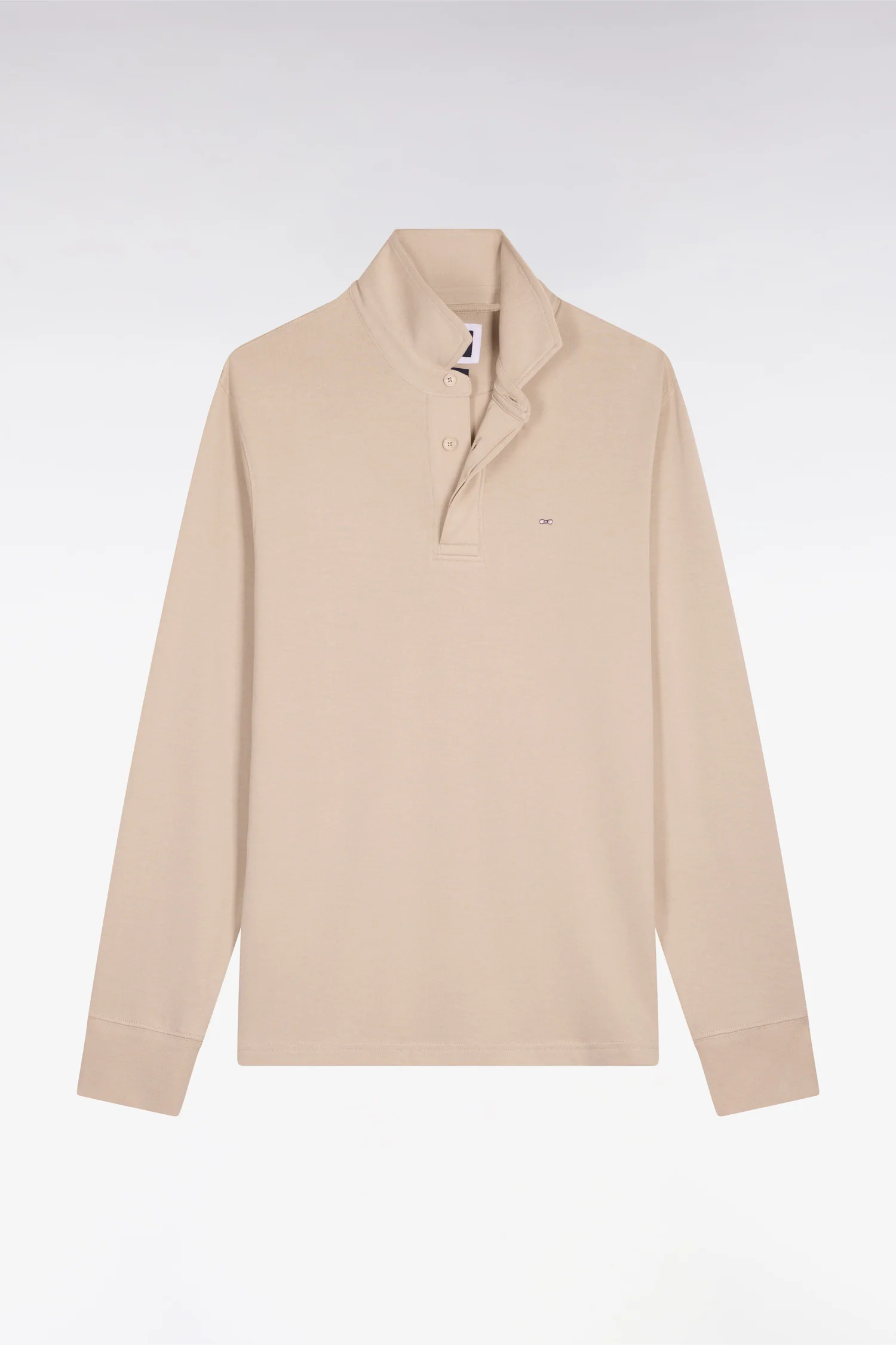 Maillot à manches longues en coton Pima beige - Image 2