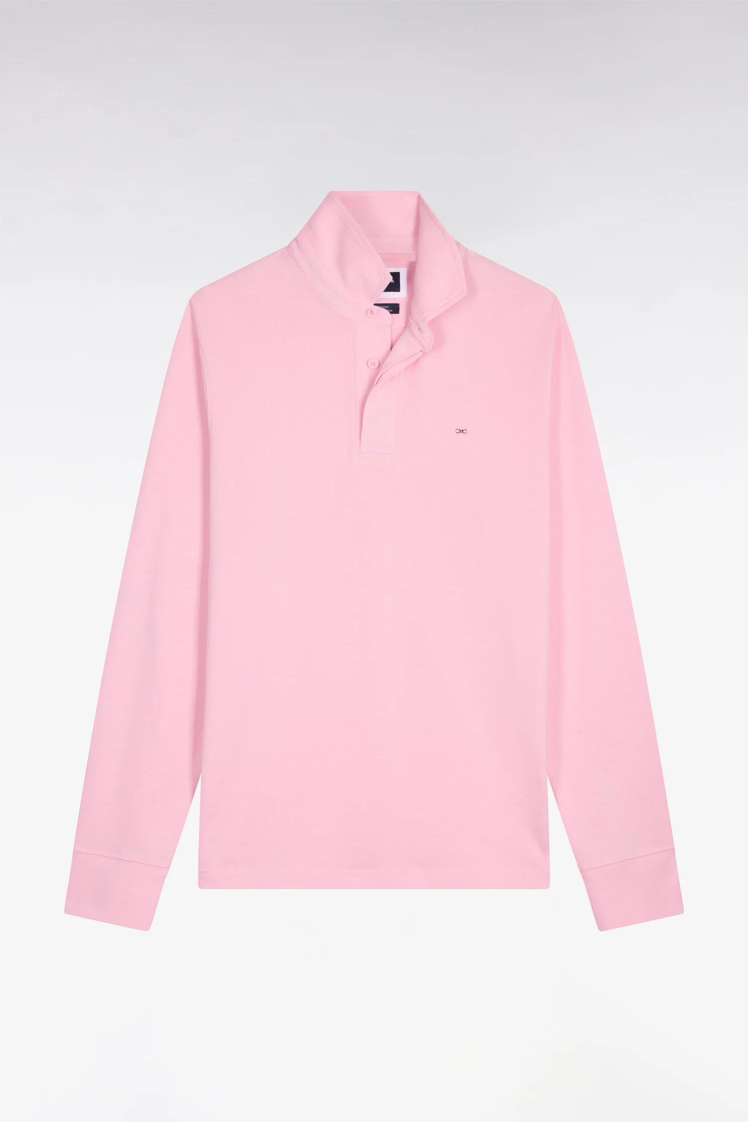 Maillot à manches longues en coton Pima rose - Image 2