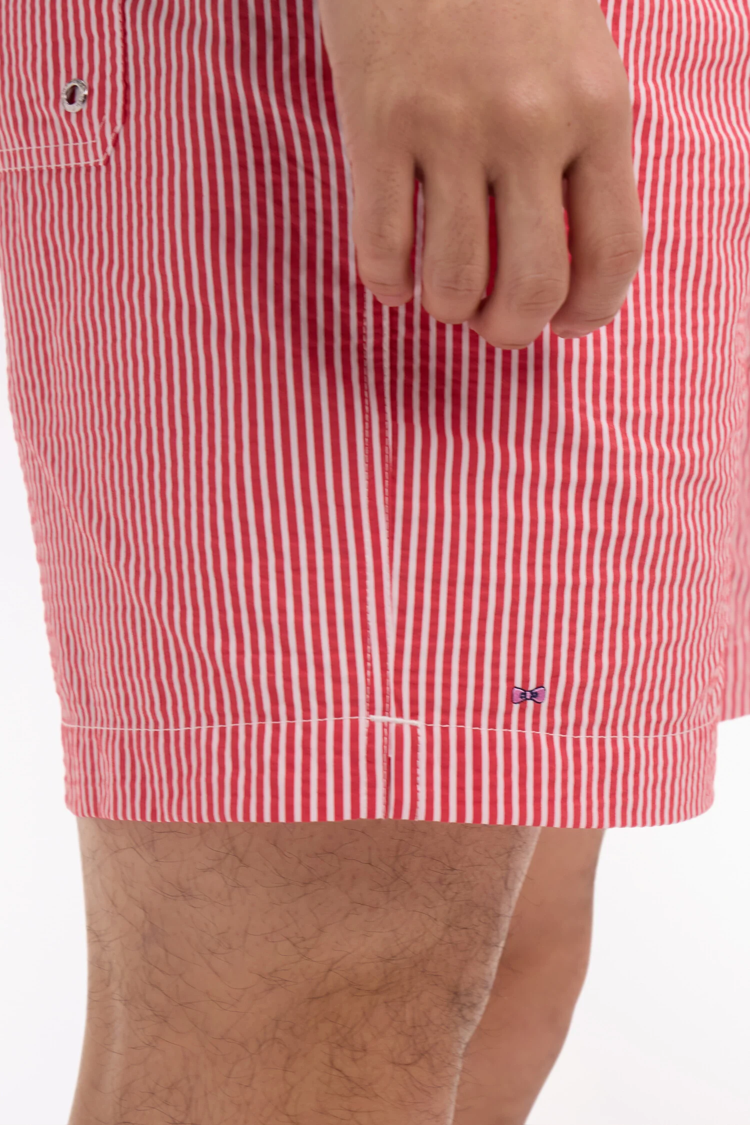 Maillot de bain en coton mélangé rouge - Image 4
