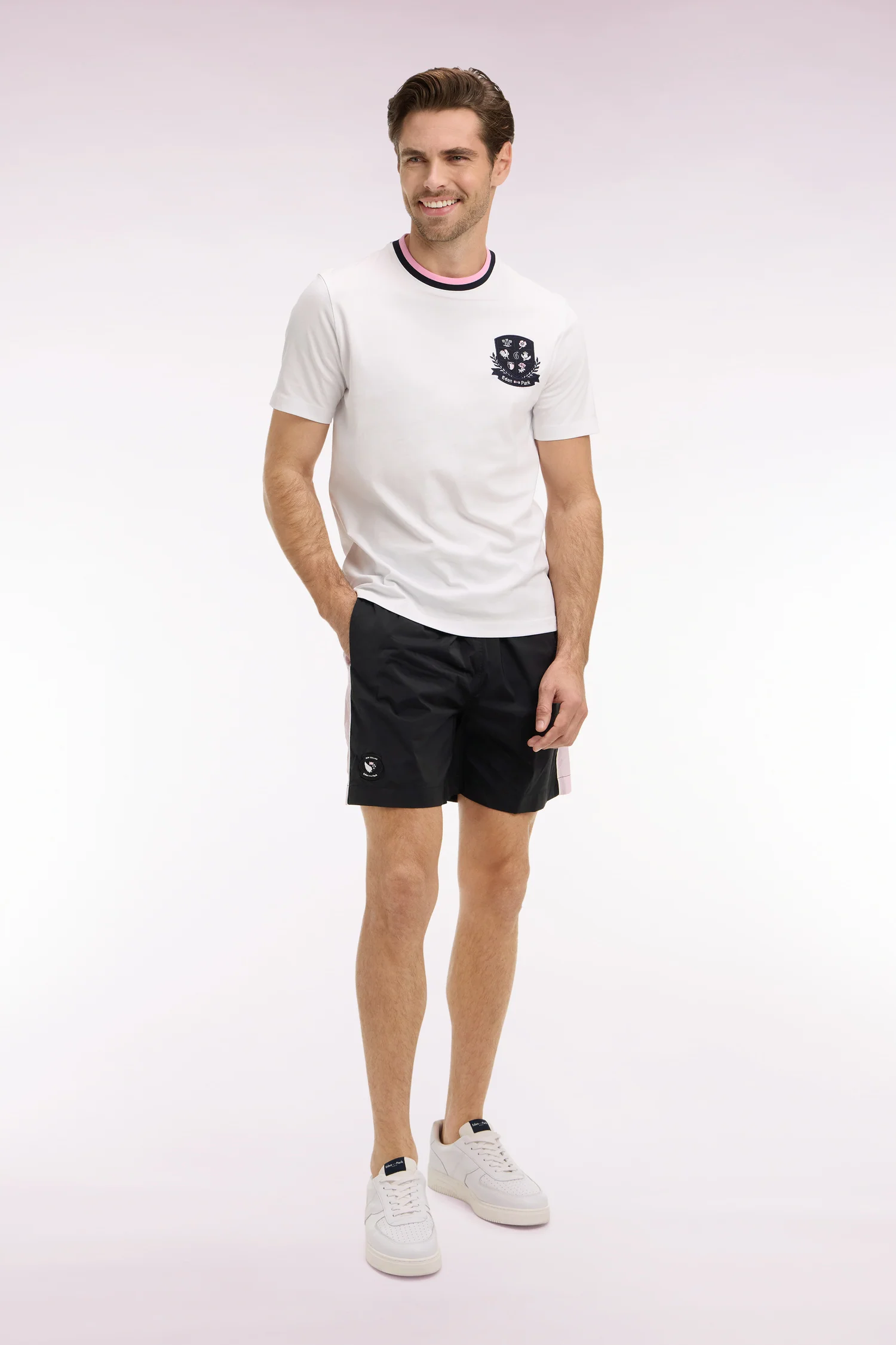Maillot de bain Nouvelle Zélande noir et rose