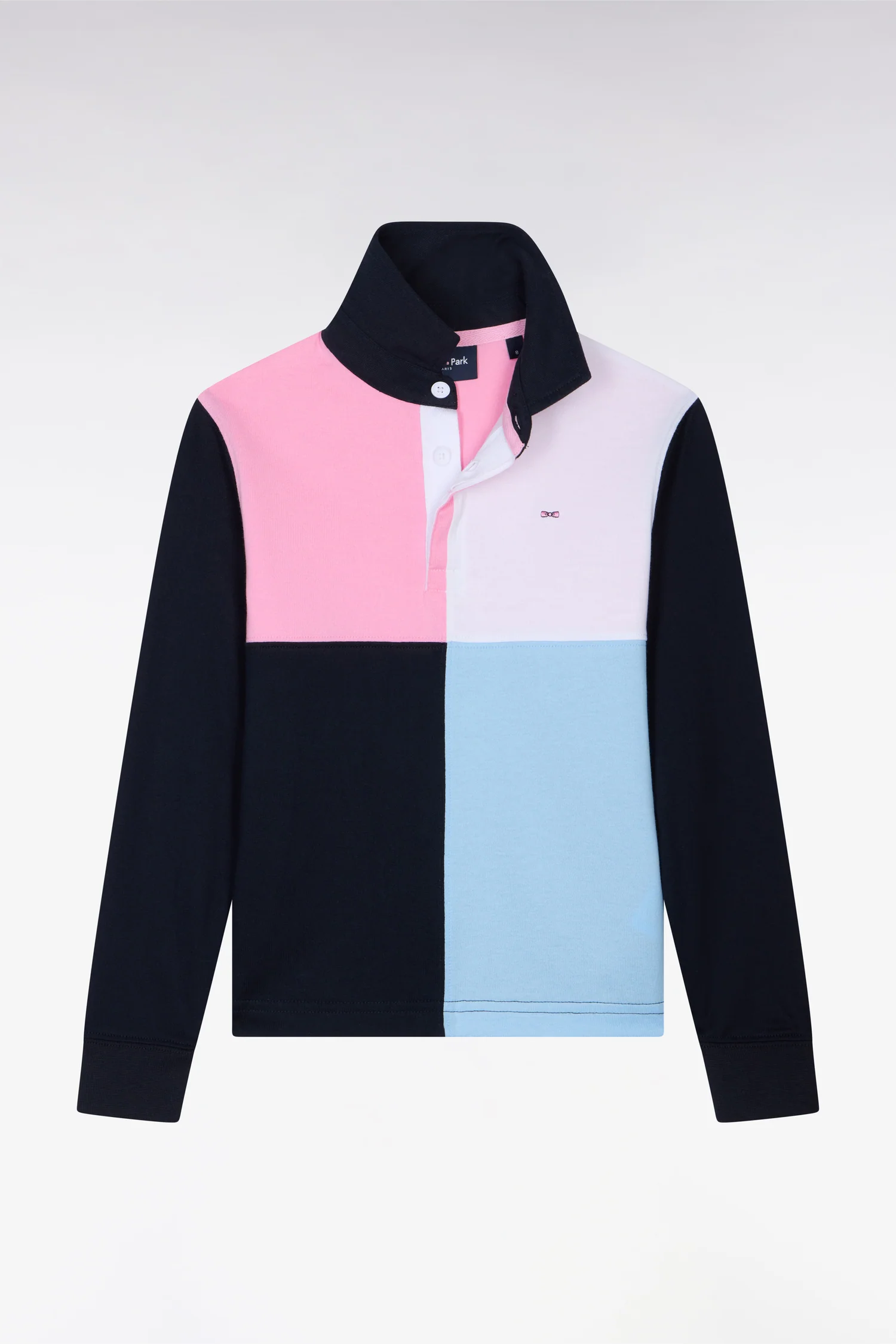 Maillot de rugby à manches longues en coton Pima colorblock