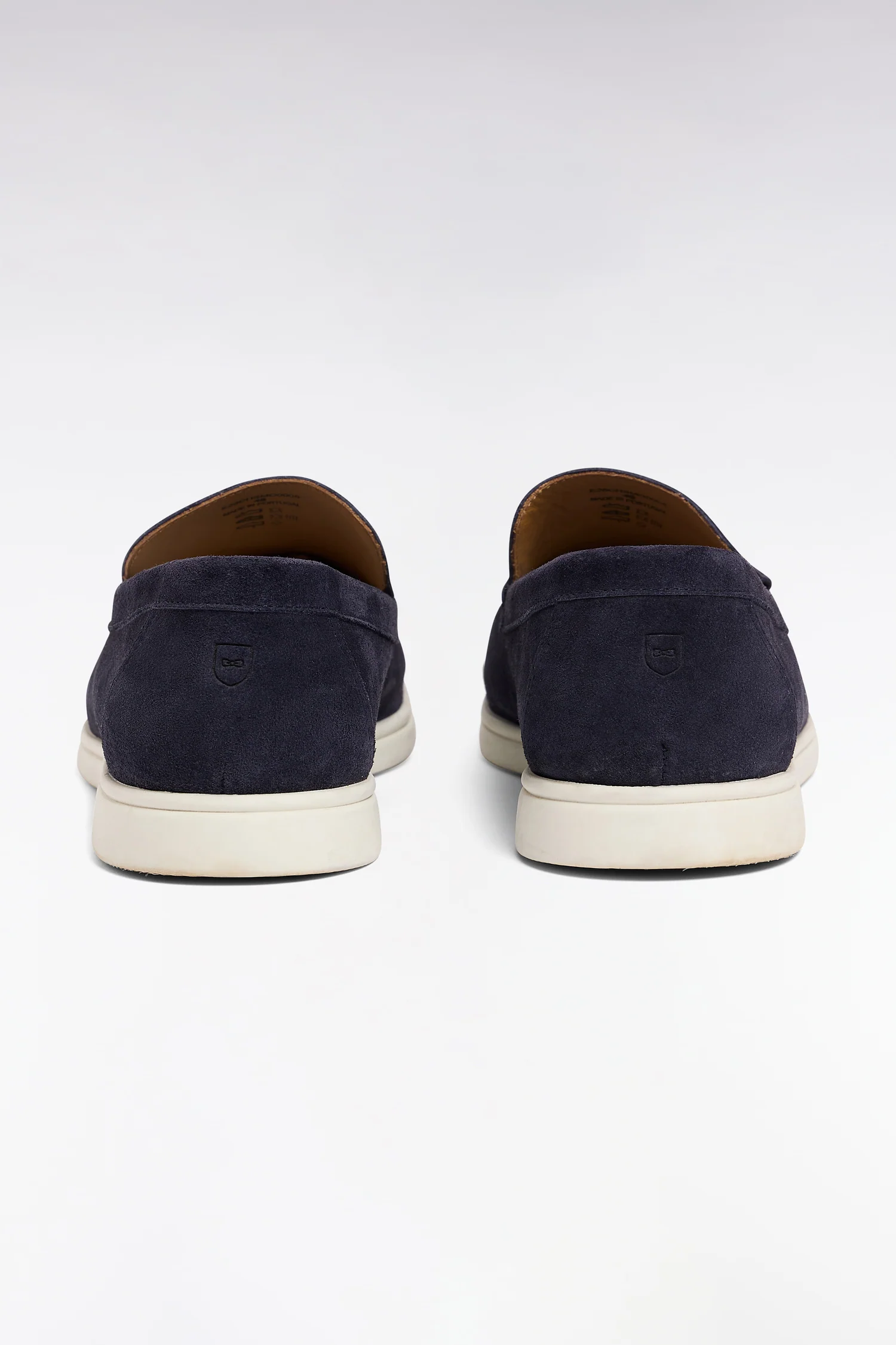 Mocassins en croûte de cuir suédé marine - Image 3