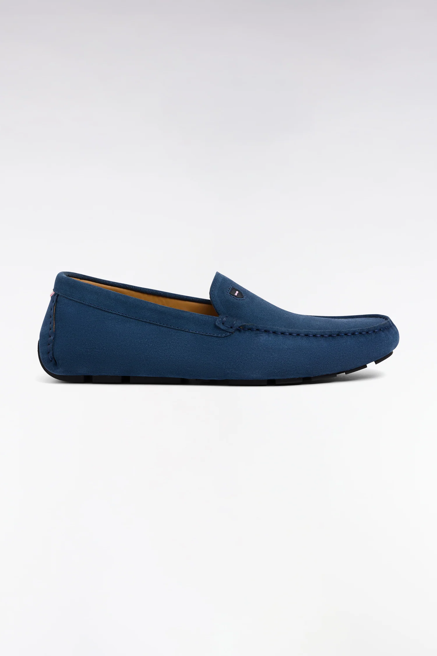 Mocassins en cuir suédé bleu