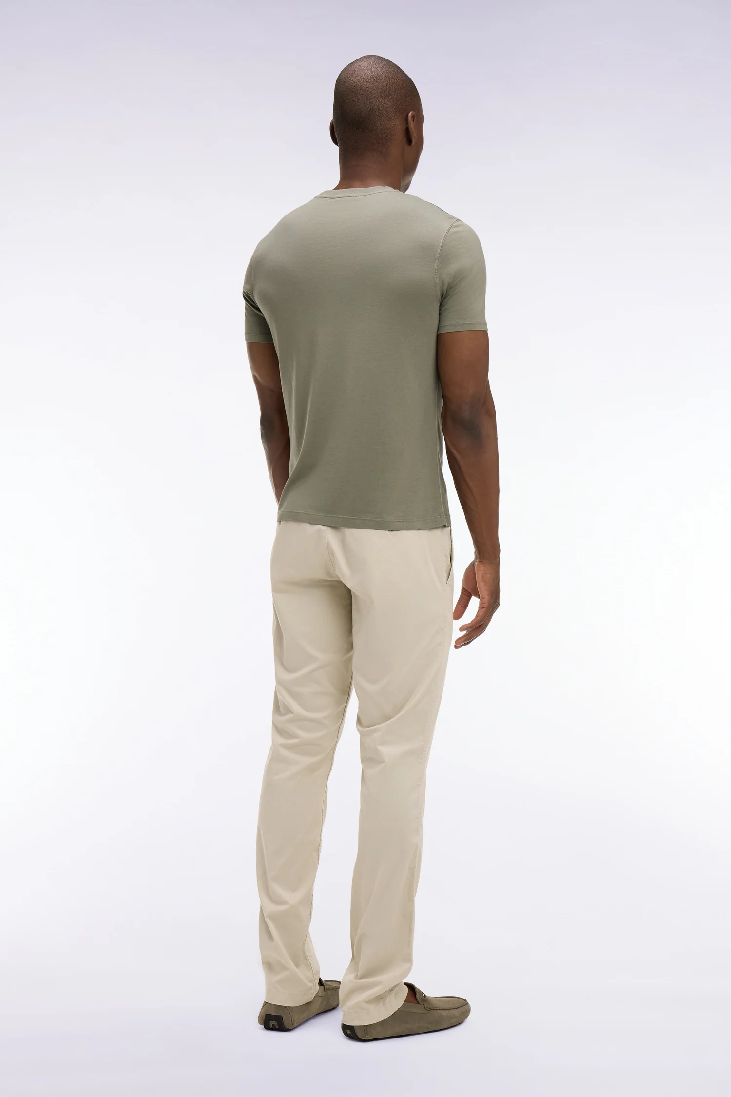 Pantalon chino regular en coton stretch beige - Image 5