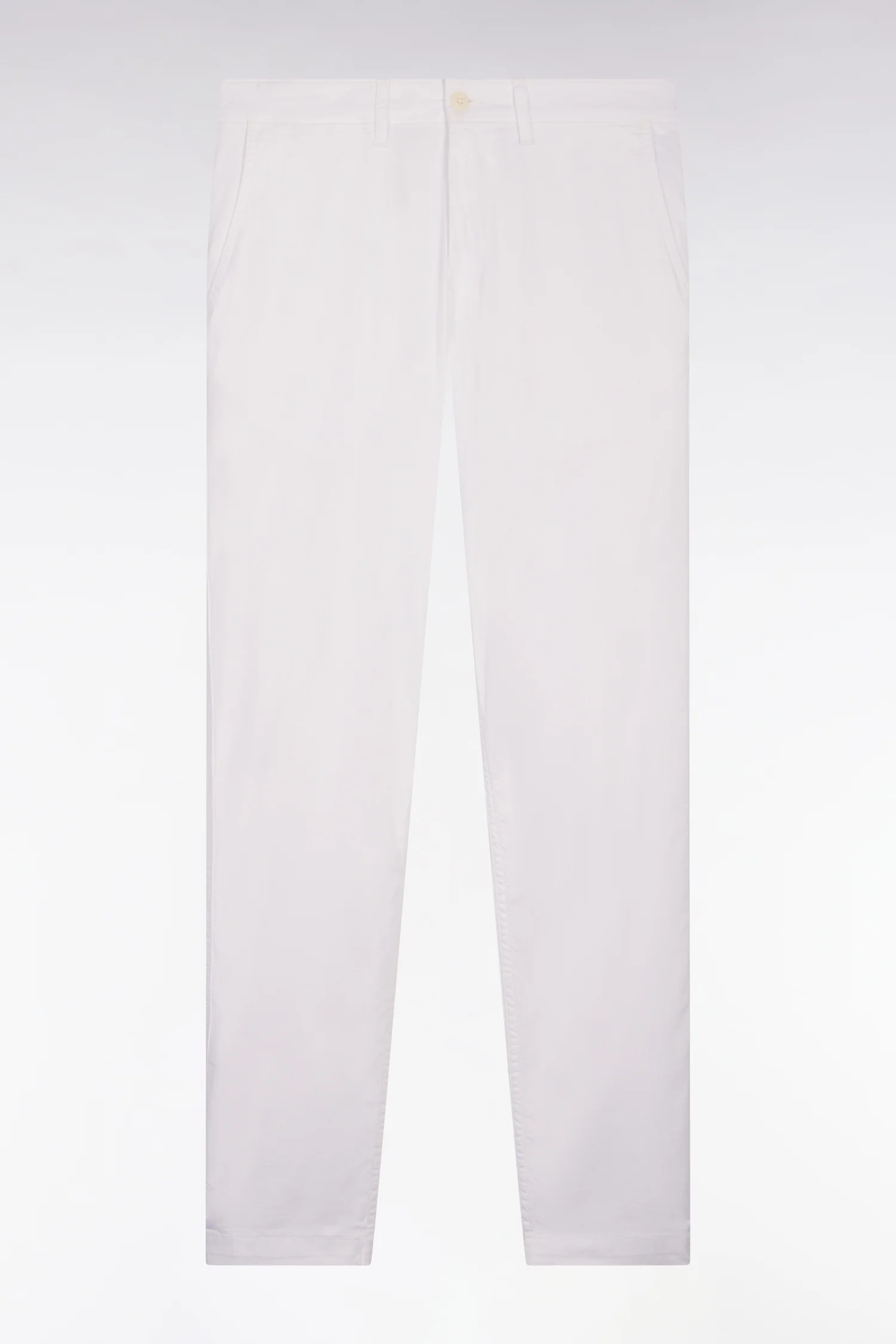 Pantalon chino regular en coton stretch blanc - Image 2