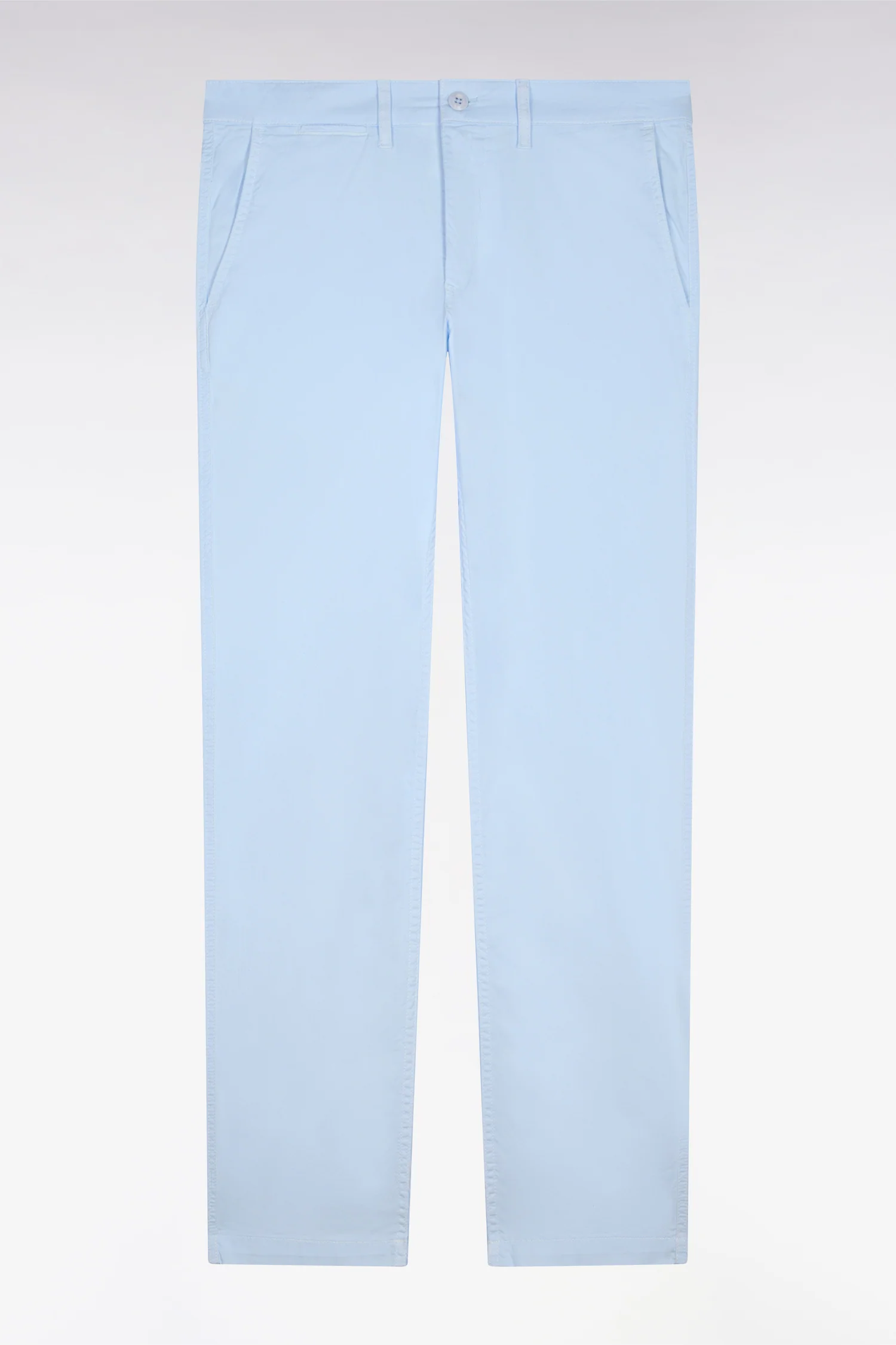 Pantalon chino regular en coton stretch ciel - Image 2