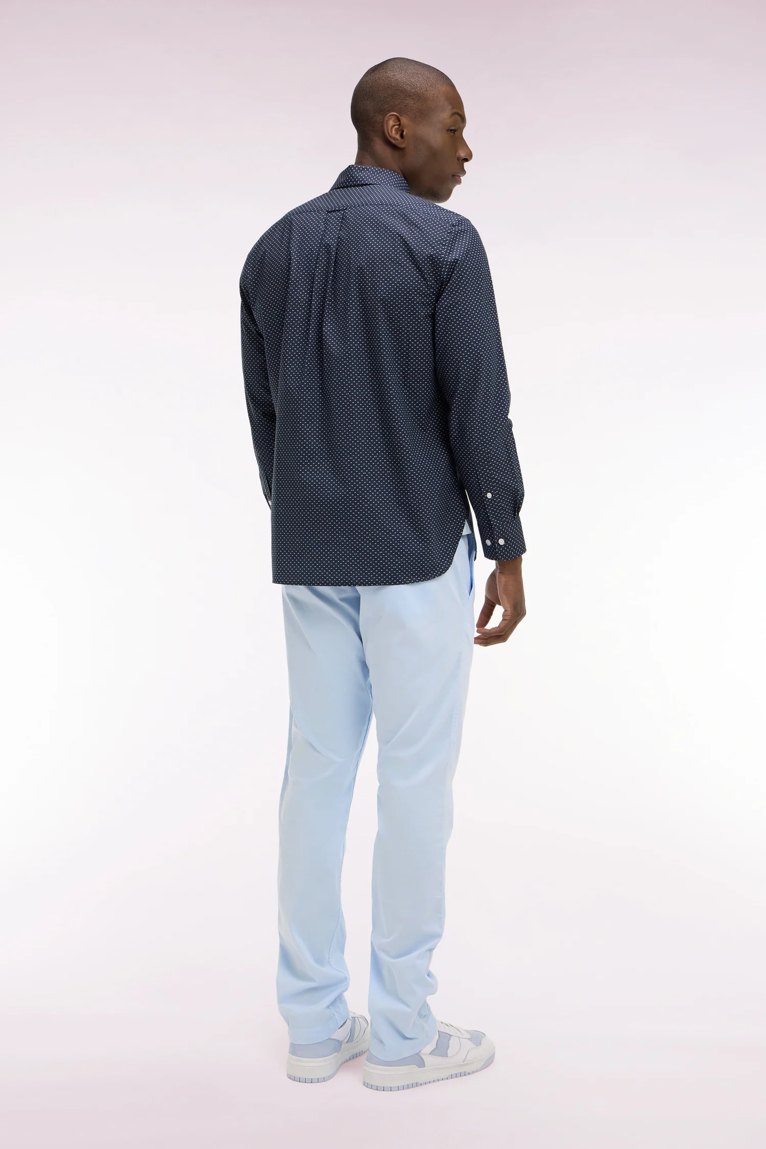 Pantalon chino regular en coton stretch ciel - Image 5