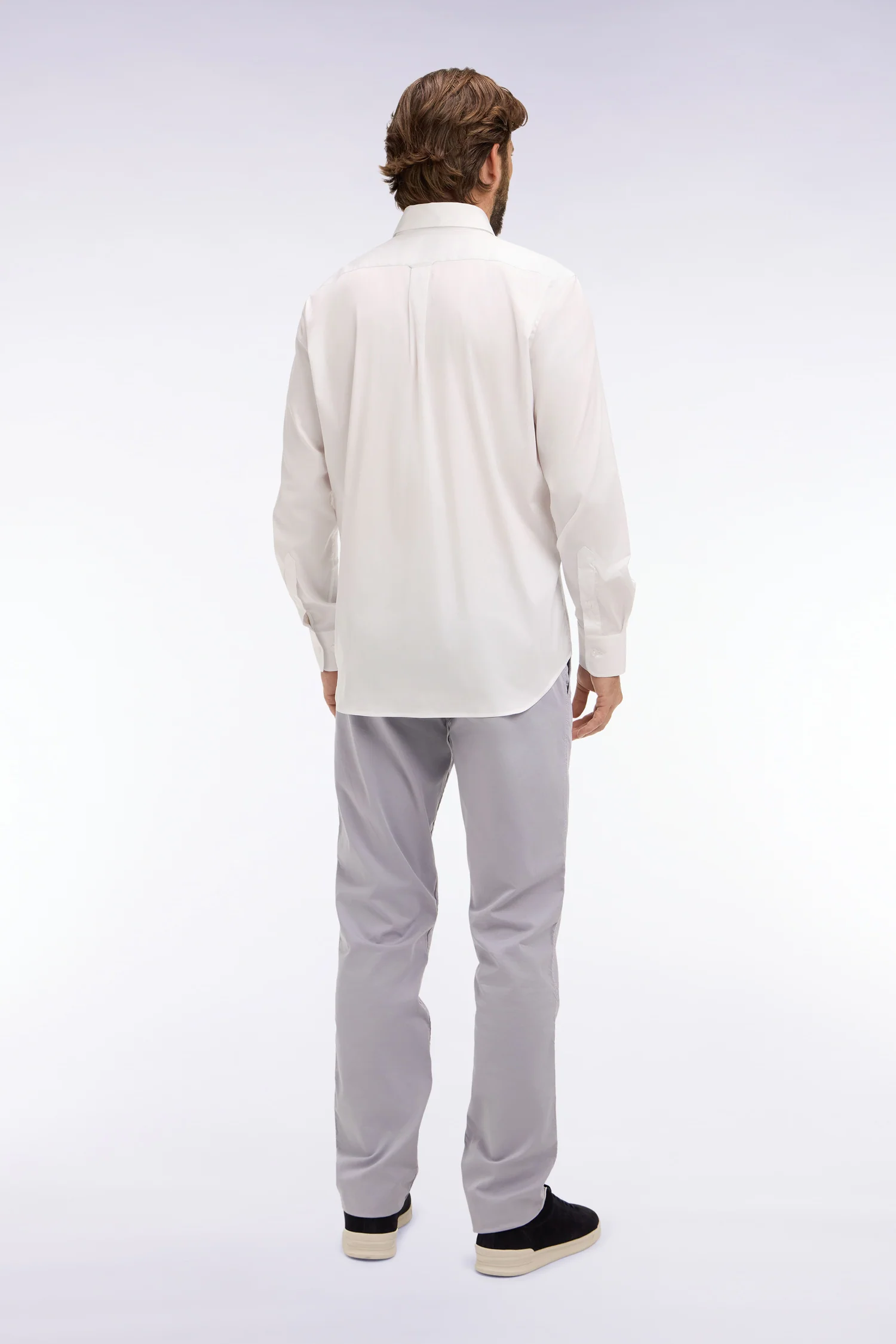 Pantalon chino regular en coton stretch gris - Image 5