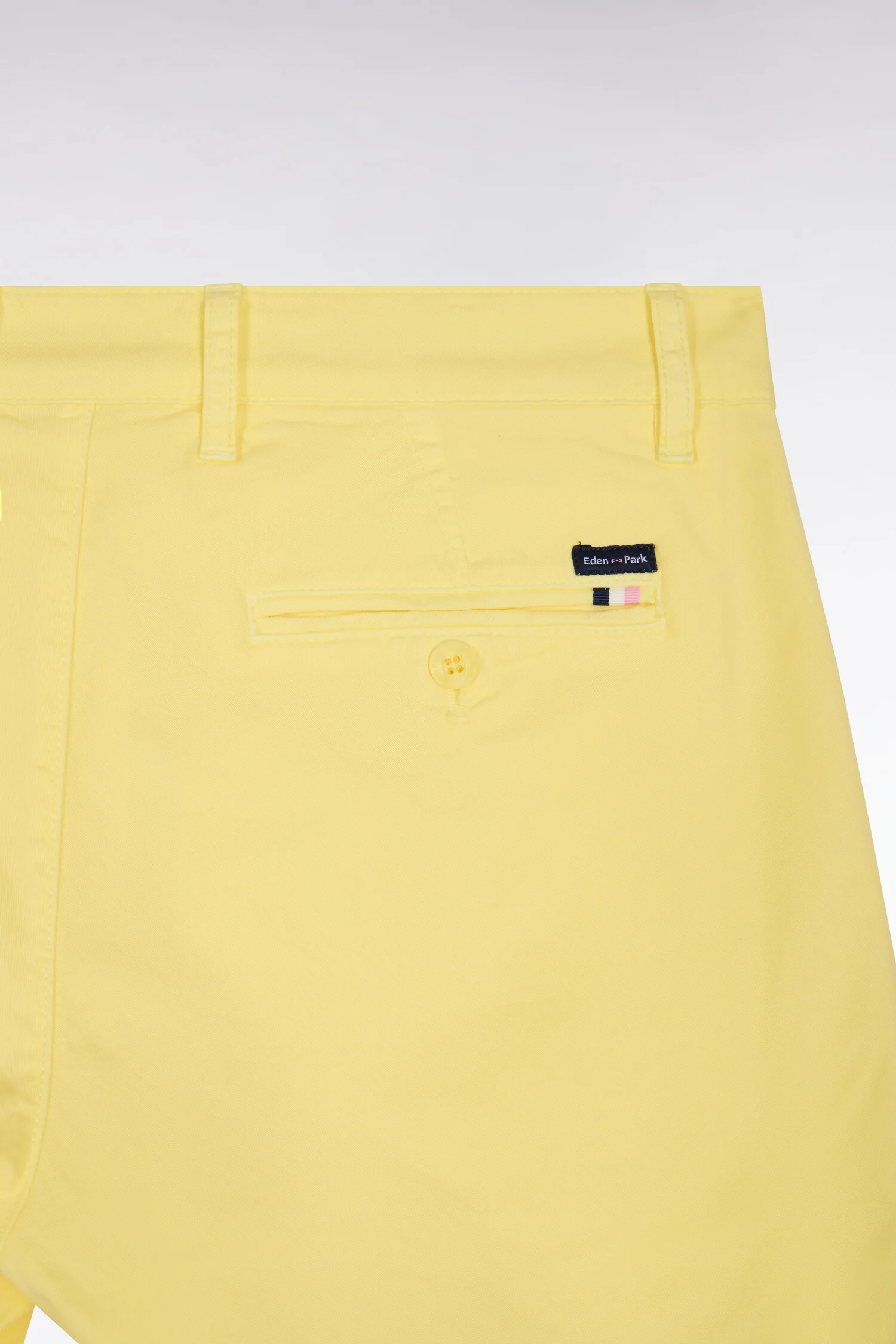 Pantalon chino regular en coton stretch jaune clair - Image 6