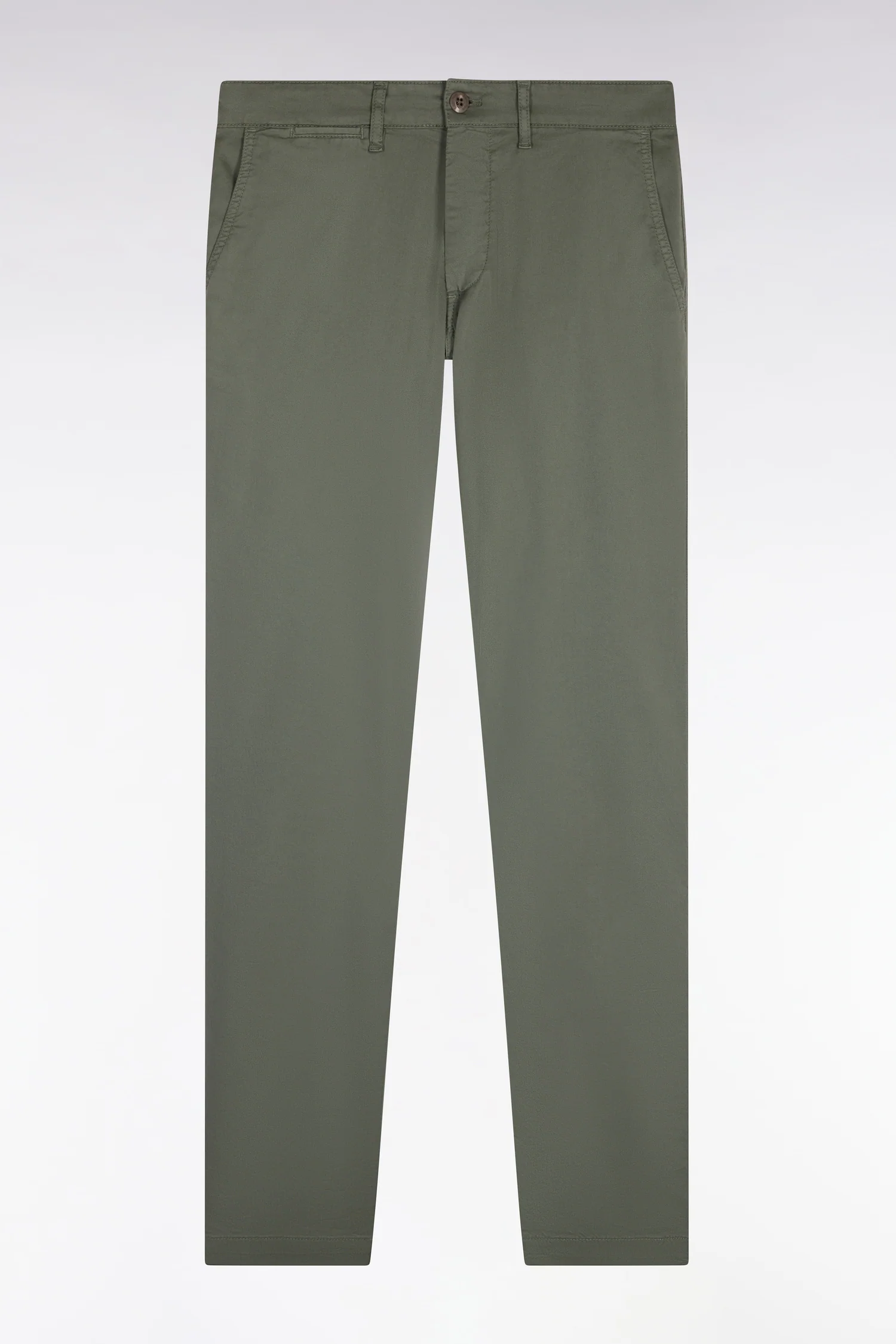 Pantalon chino regular en coton stretch kaki - Image 2