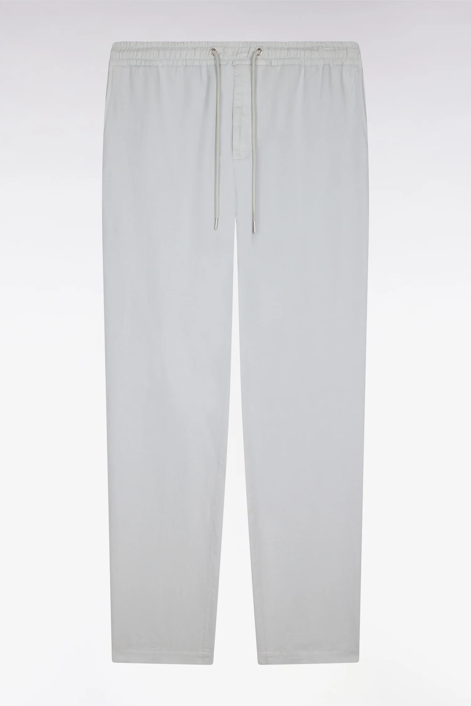 Pantalon en coton lin et lyocell gris clair coupe Modern - Image 2
