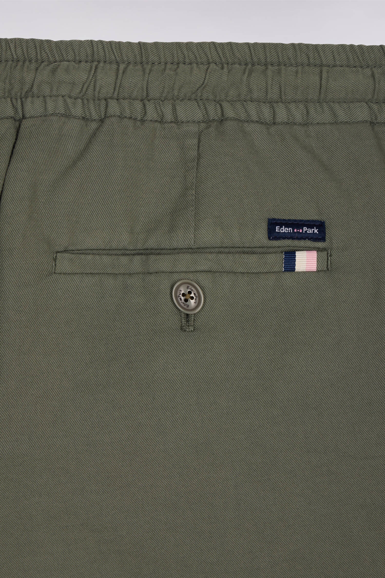 Pantalon en coton lin et lyocell kaki coupe Modern - Image 6