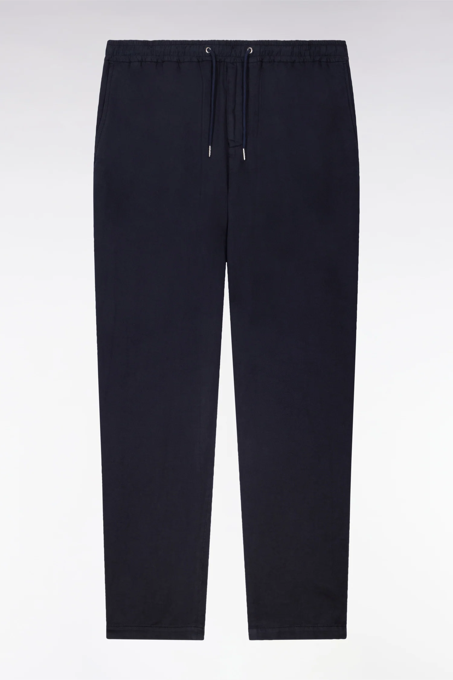 Pantalon en coton lin et lyocell marine coupe Modern - Image 2