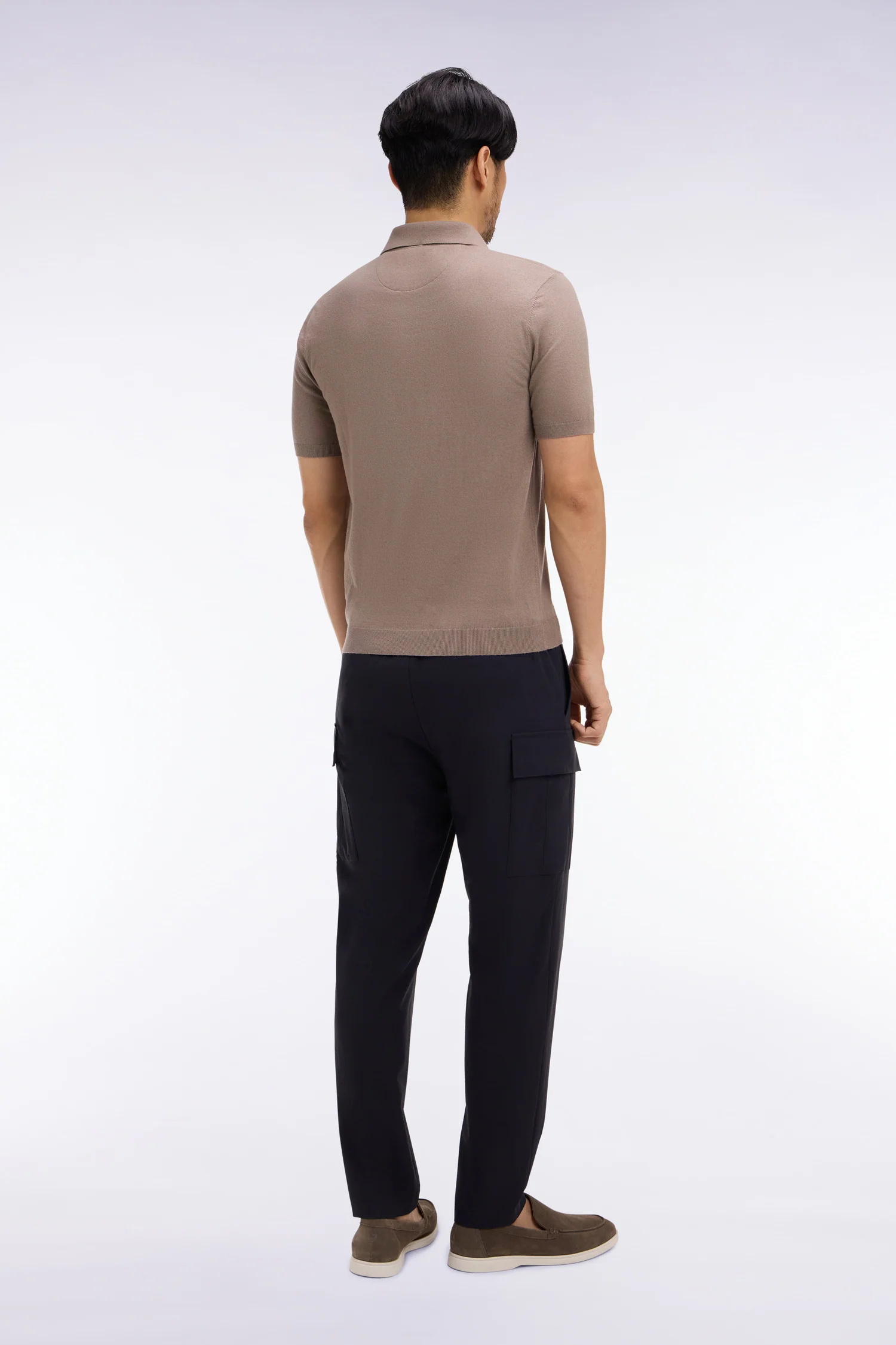 Pantalon poches cargo en tissu technique marine coupe Modern - Image 5