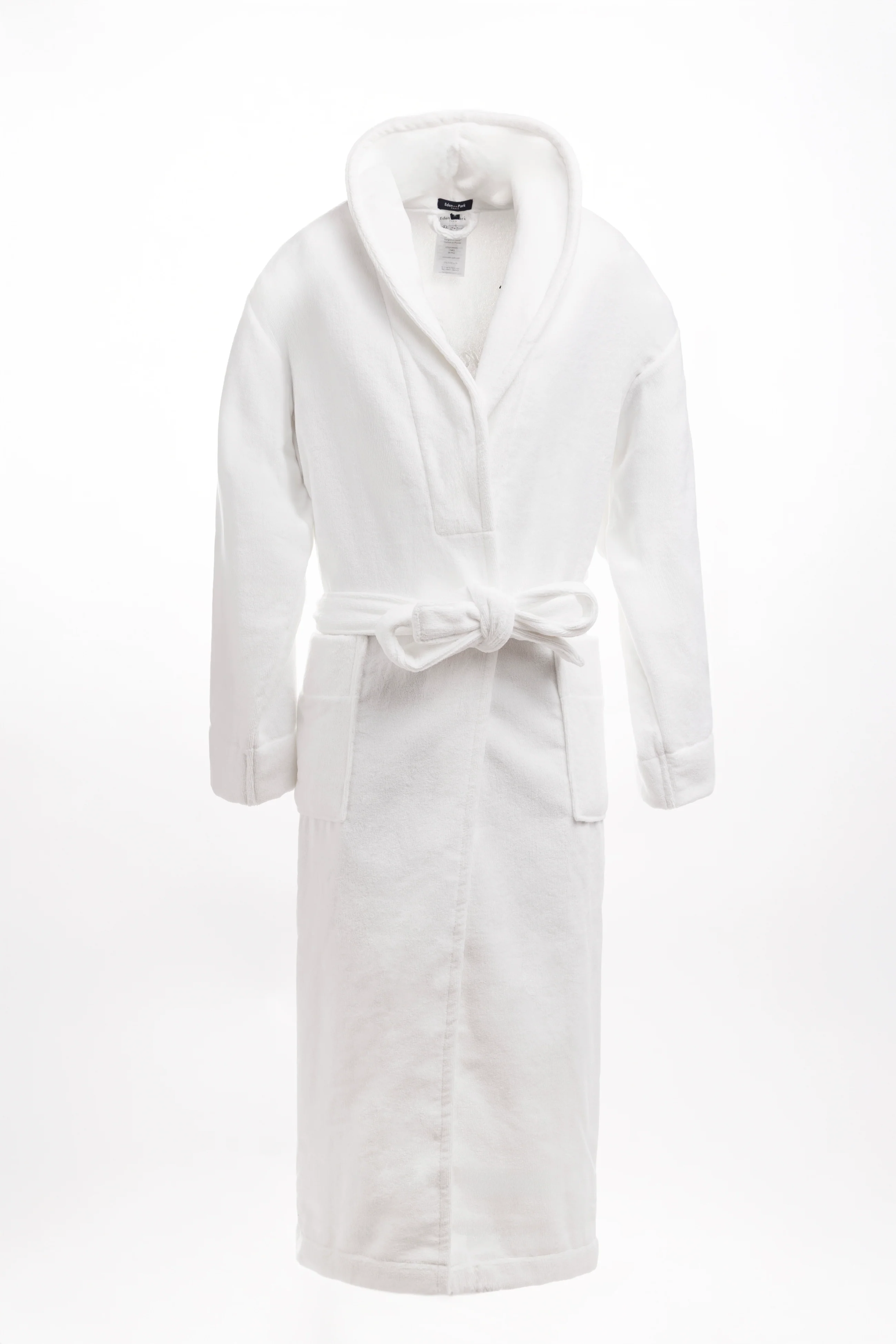 Peignoir en coton éponge blanc brodé - Image 2