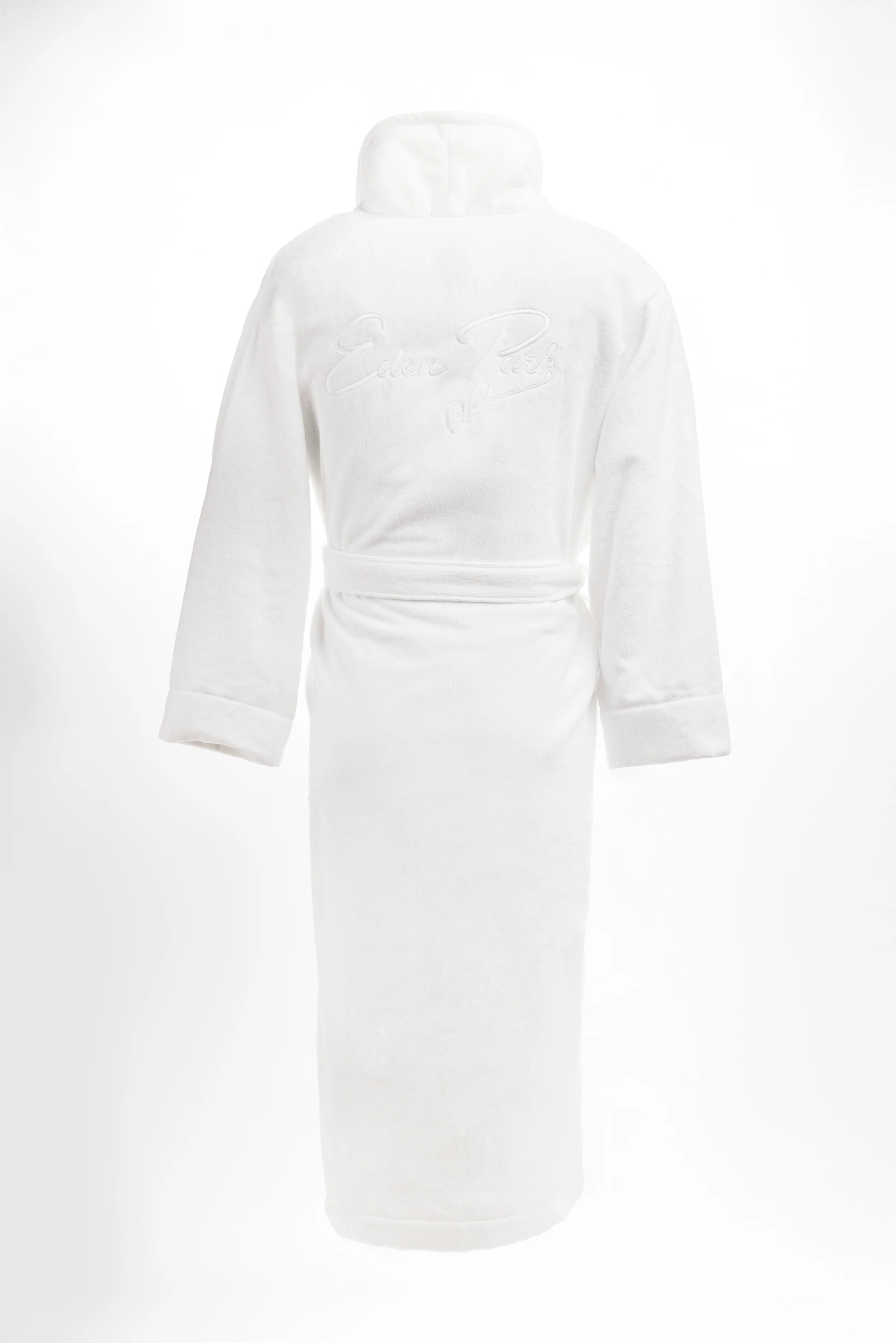 Peignoir en coton éponge blanc brodé - Image 3