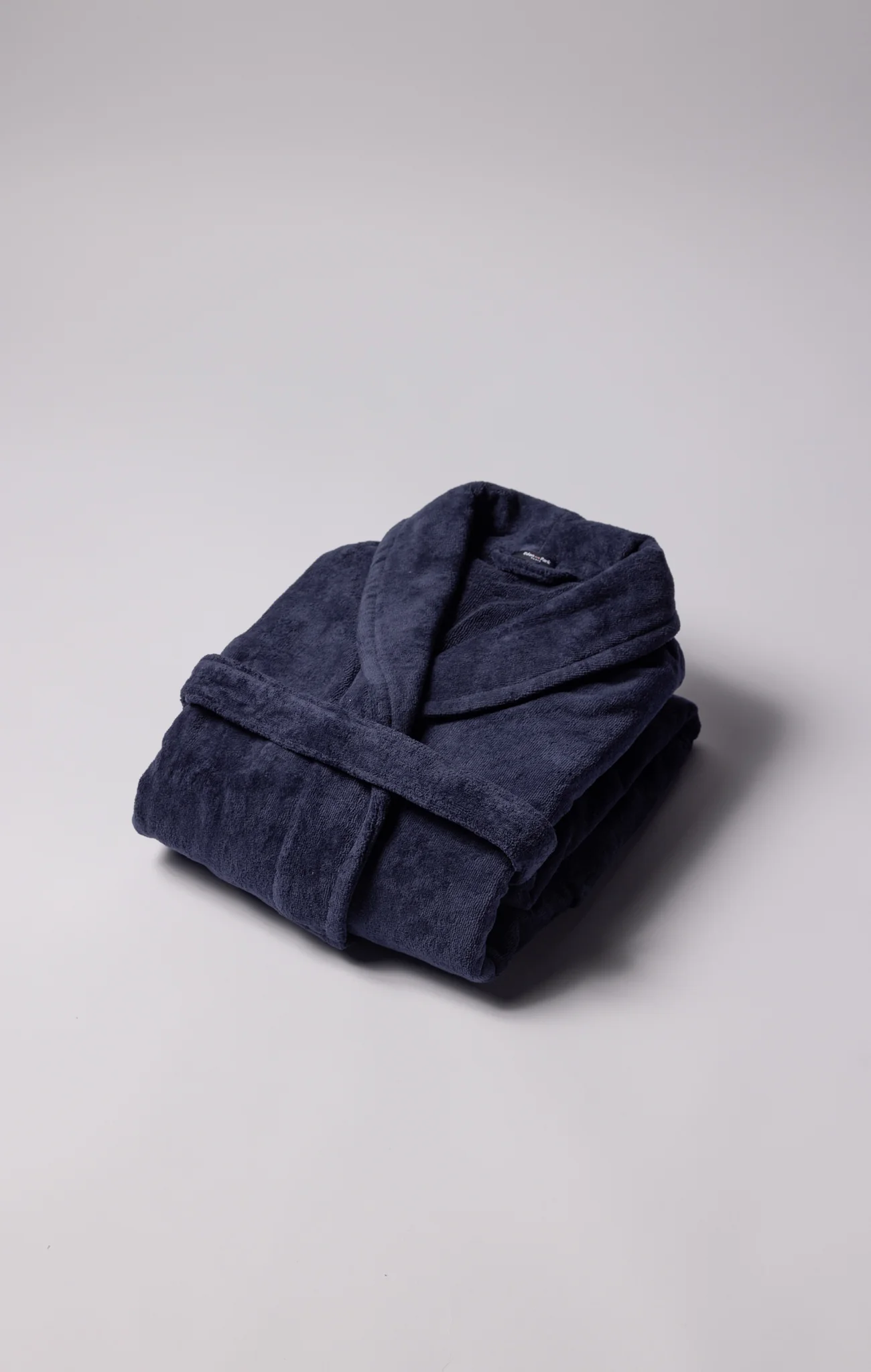 Peignoir en coton éponge marine brodé