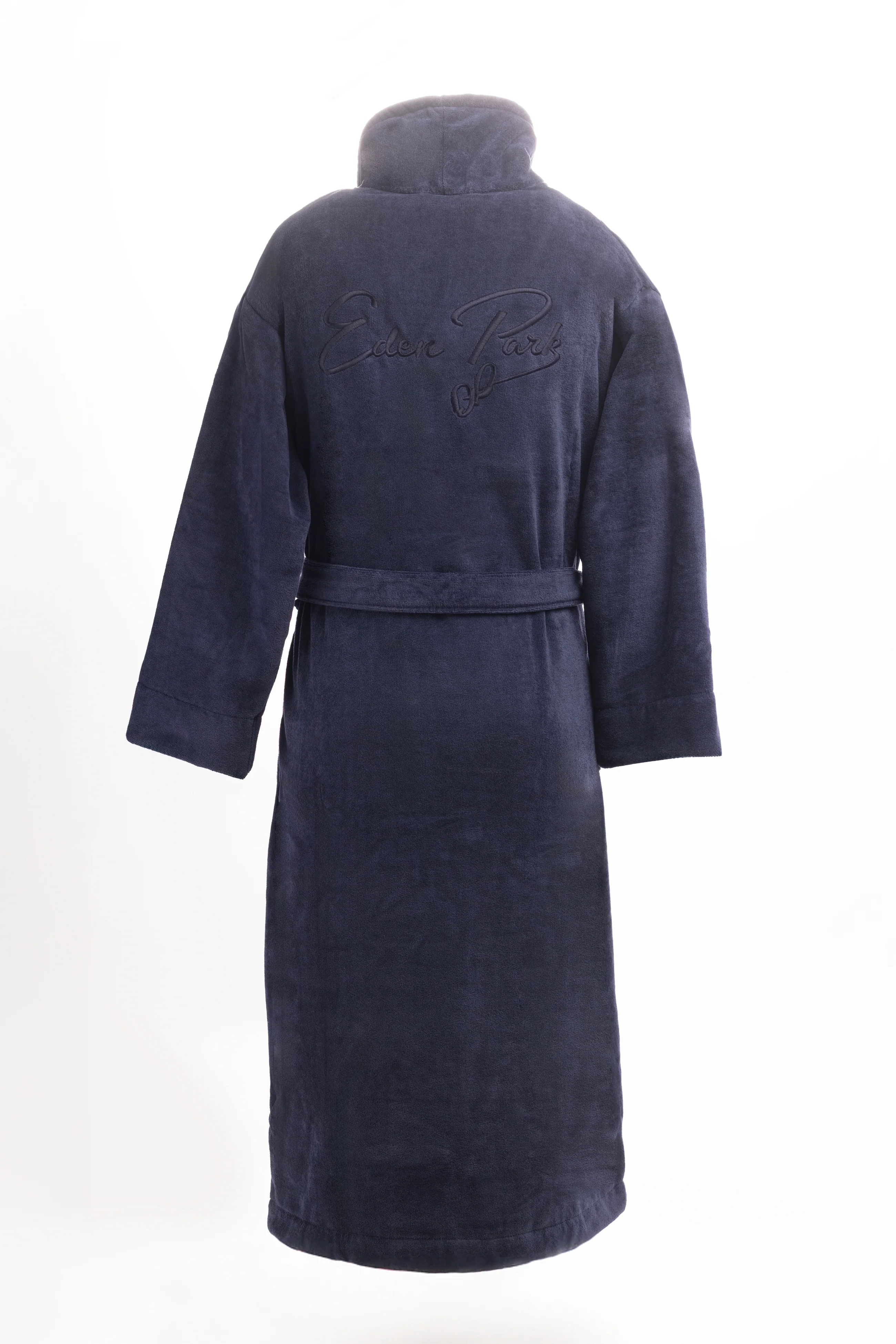 Peignoir en coton éponge marine brodé - Image 3