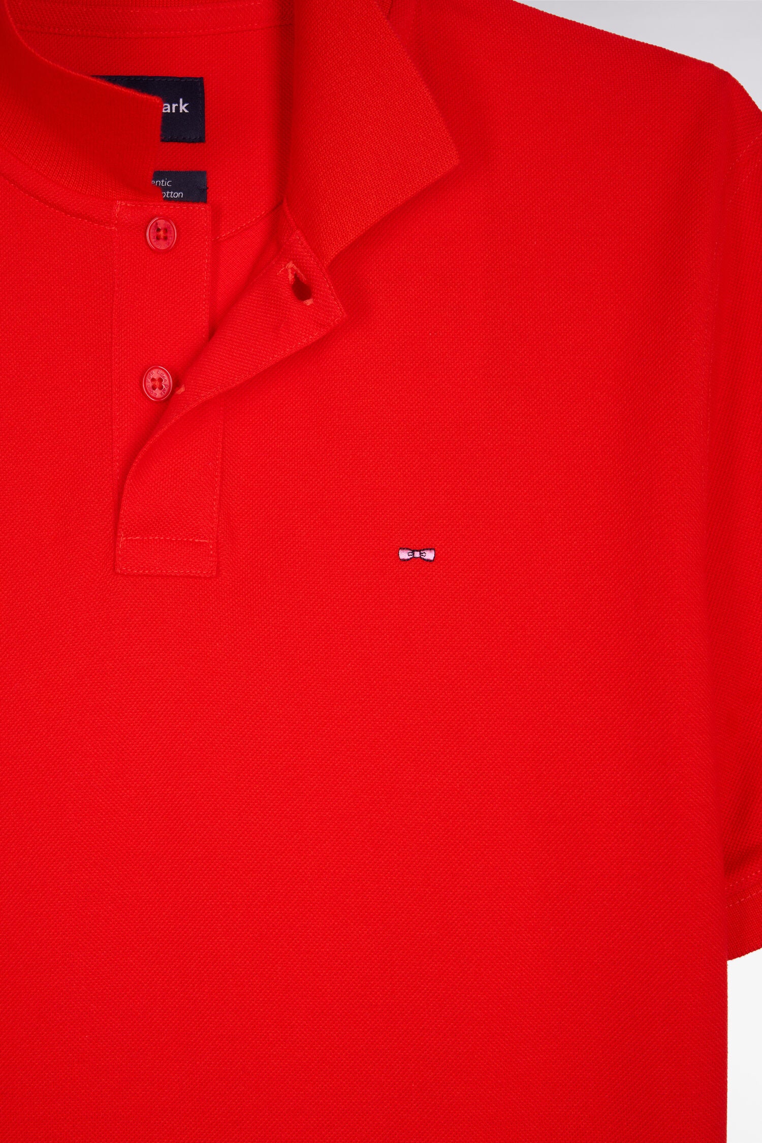 Polo à manches courtes en coton rouge coupe regular - Image 6