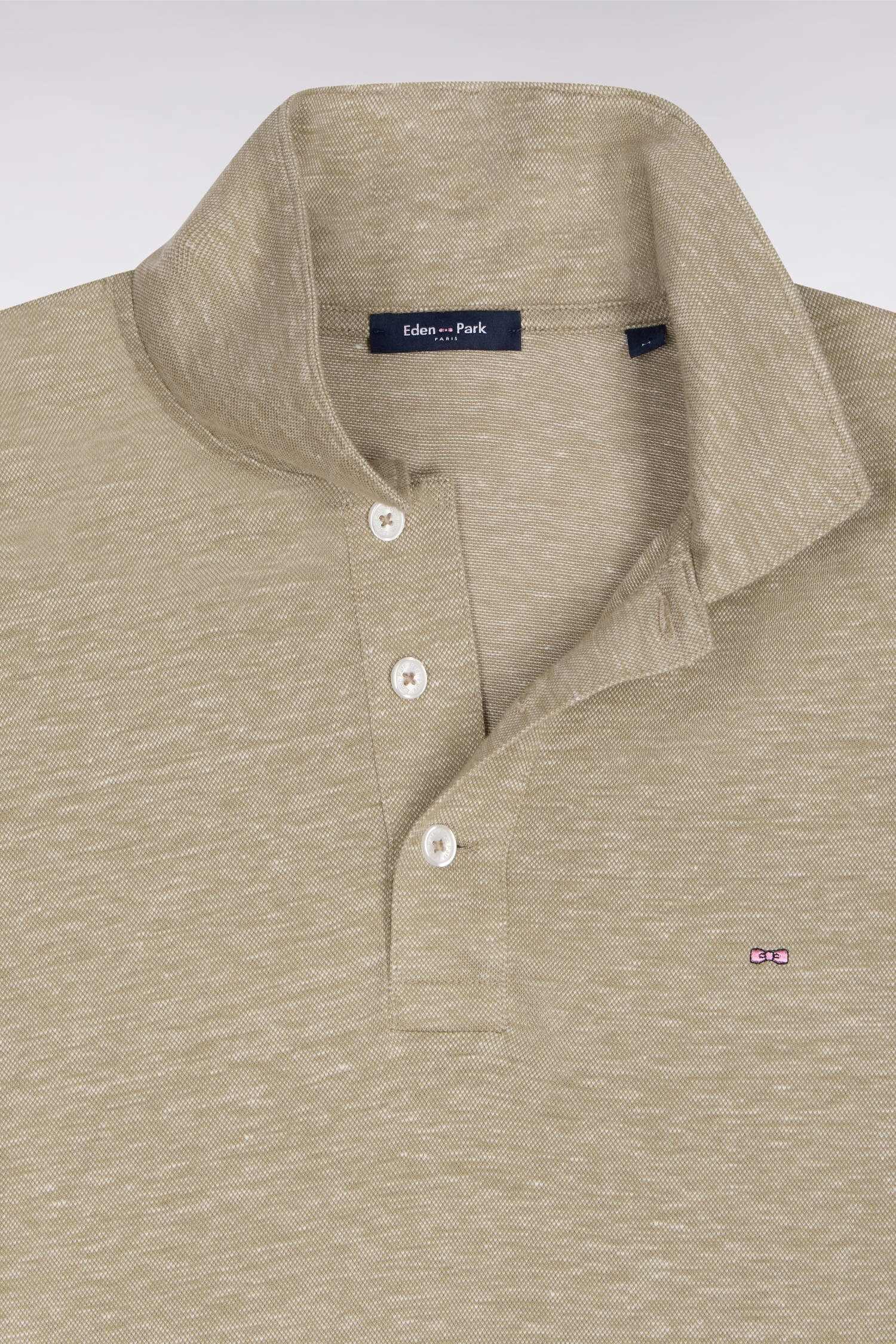 Polo à manches courtes en Oxford beige coupe regular - Image 6
