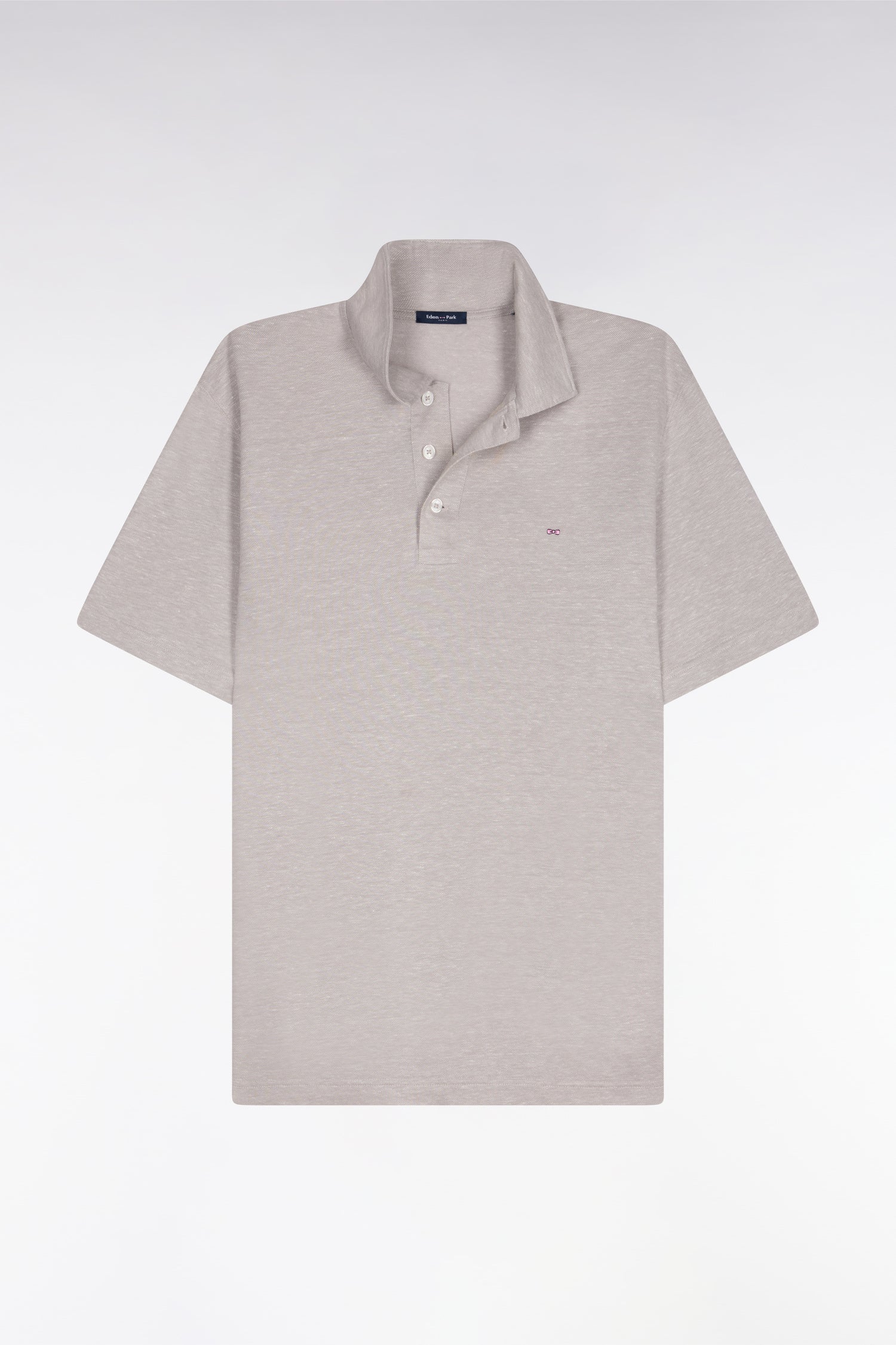 Polo à manches courtes en Oxford gris coupe regular - Image 2