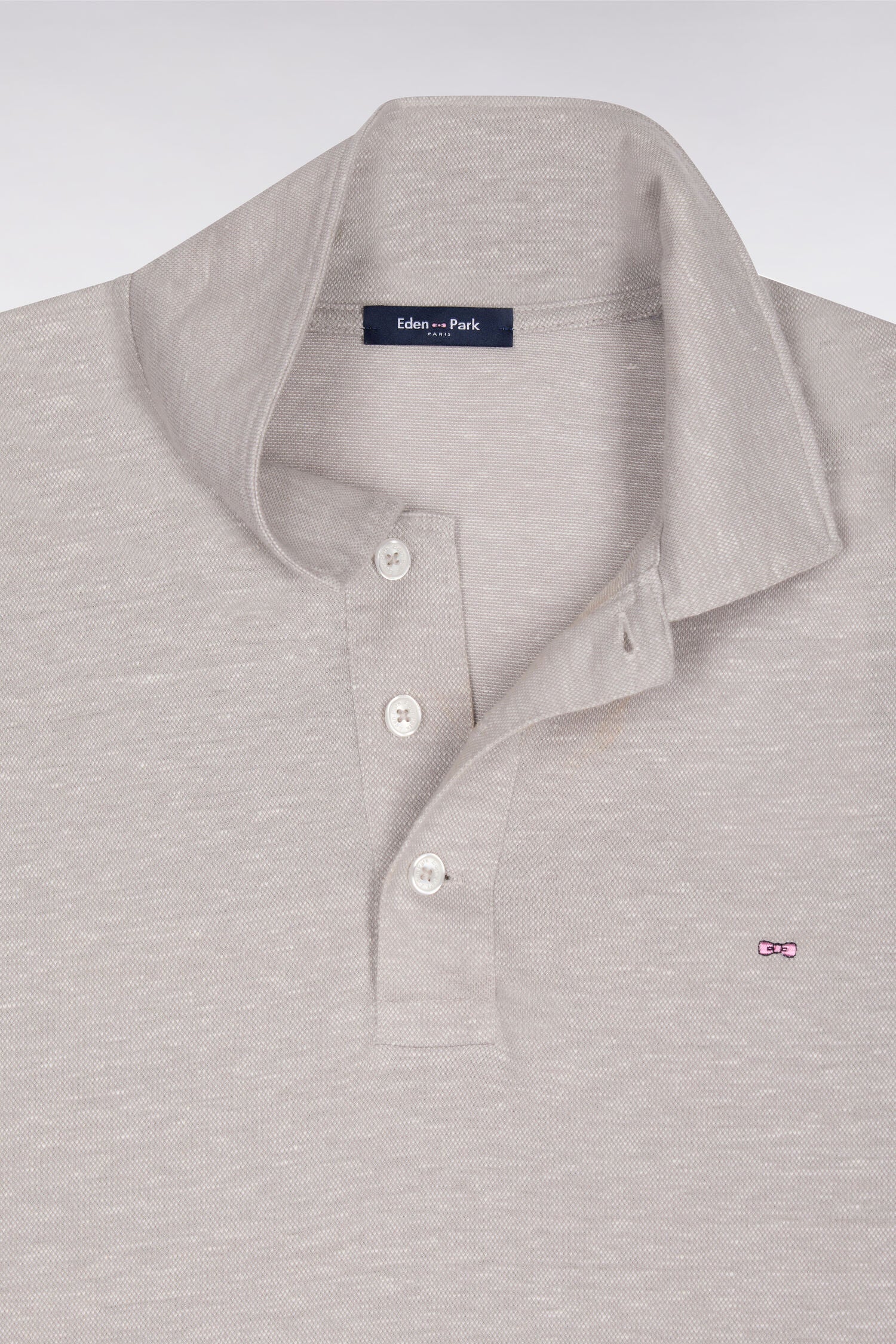 Polo à manches courtes en Oxford gris coupe regular - Image 6