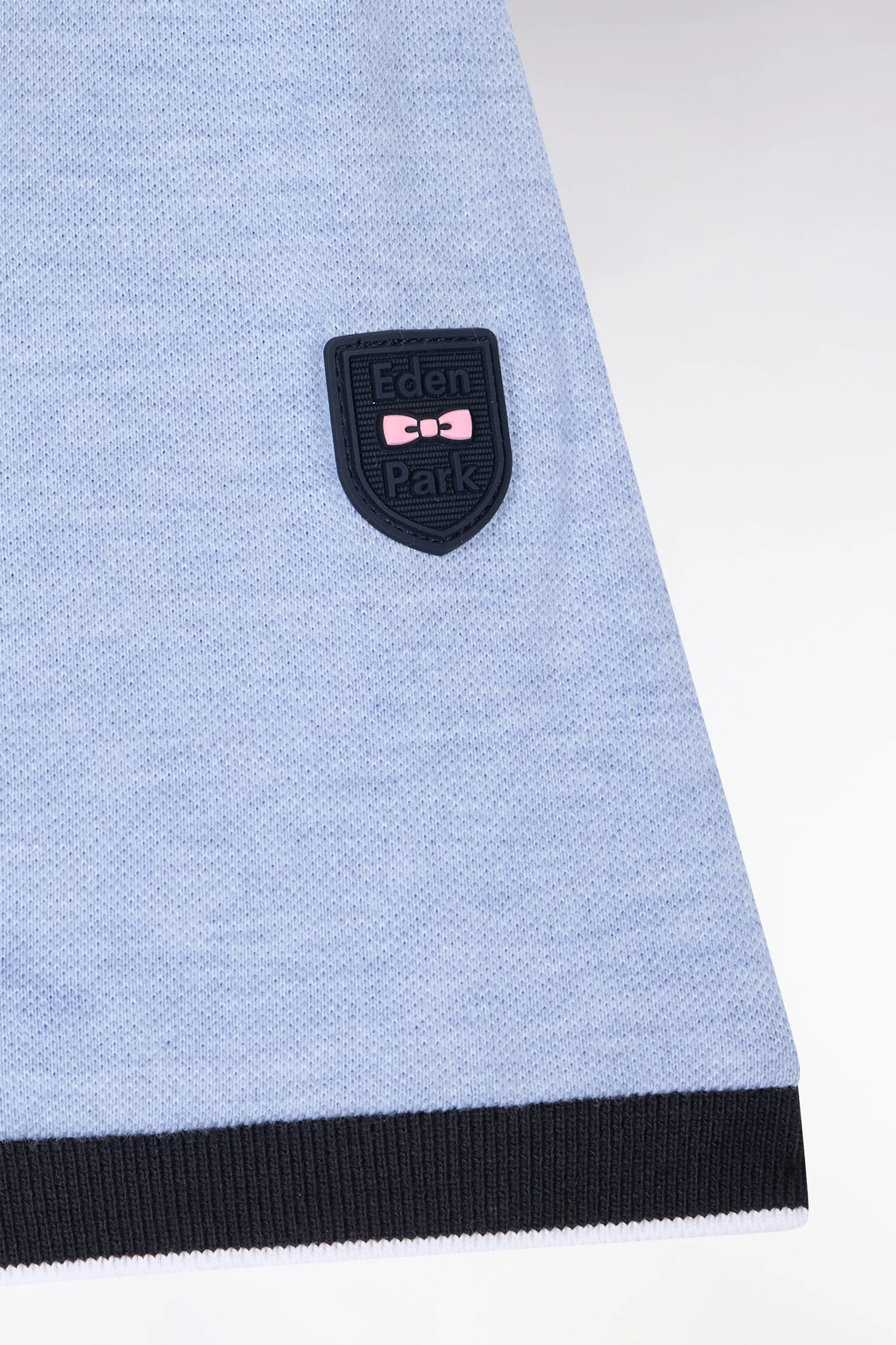 Polo manches courtes en piqué coton stretch ciel coupe slim - Image 6
