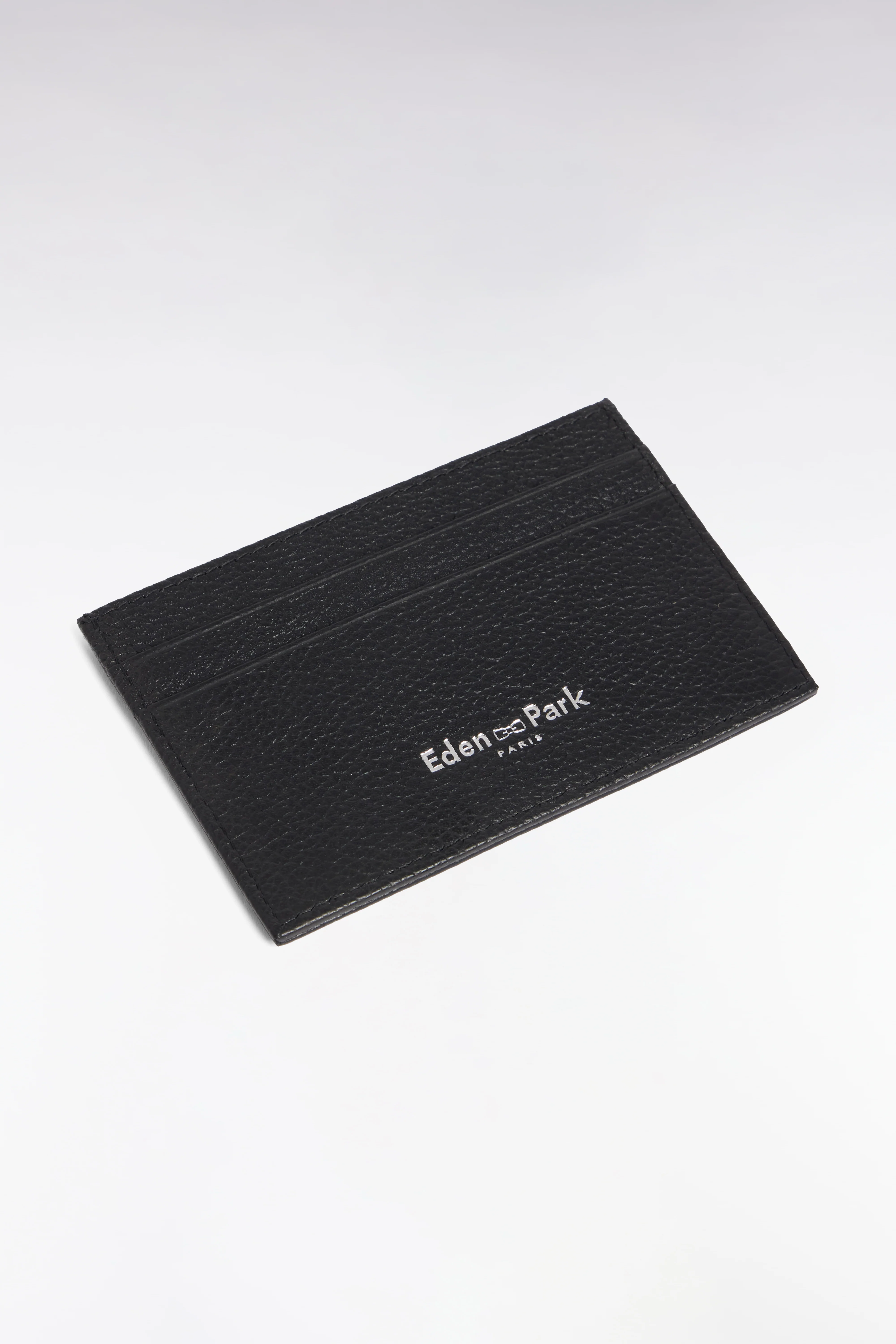 Porte-cartes en cuir noir embossé - Image 3