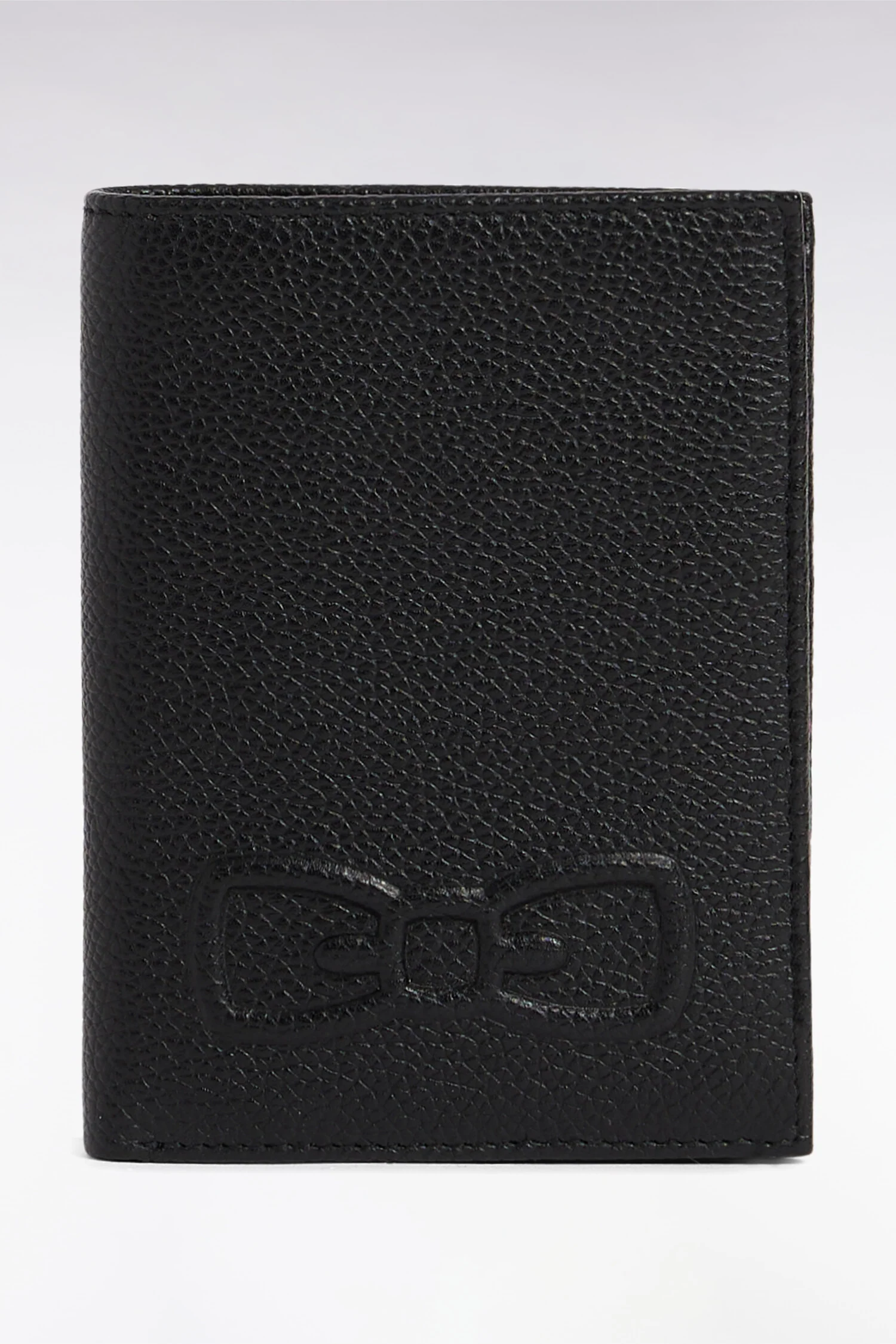 Portefeuille format français en cuir grainé noir à compartiment zippé - Image 3