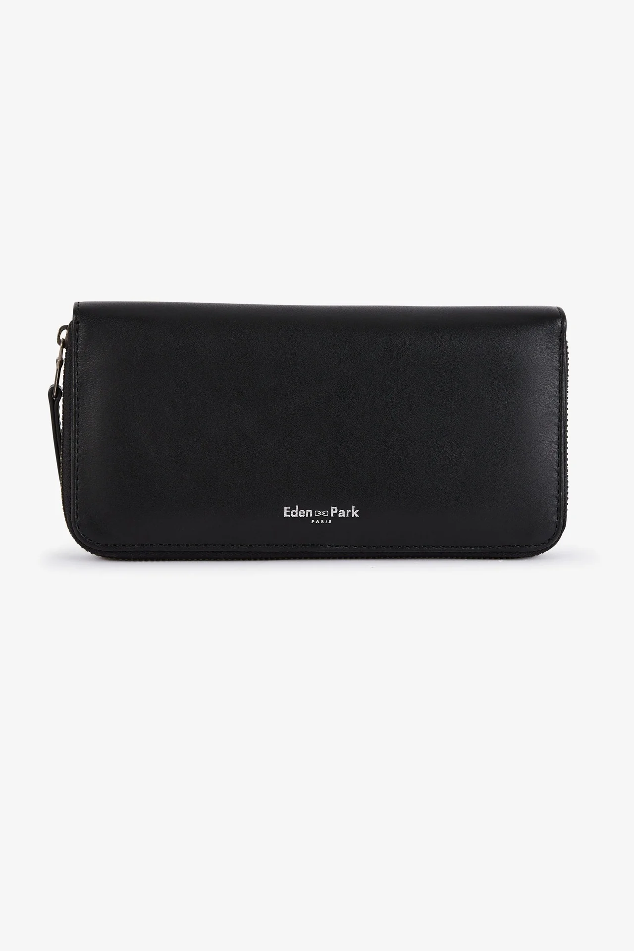 Portefeuille noir rectangulaire en cuir - Image 3