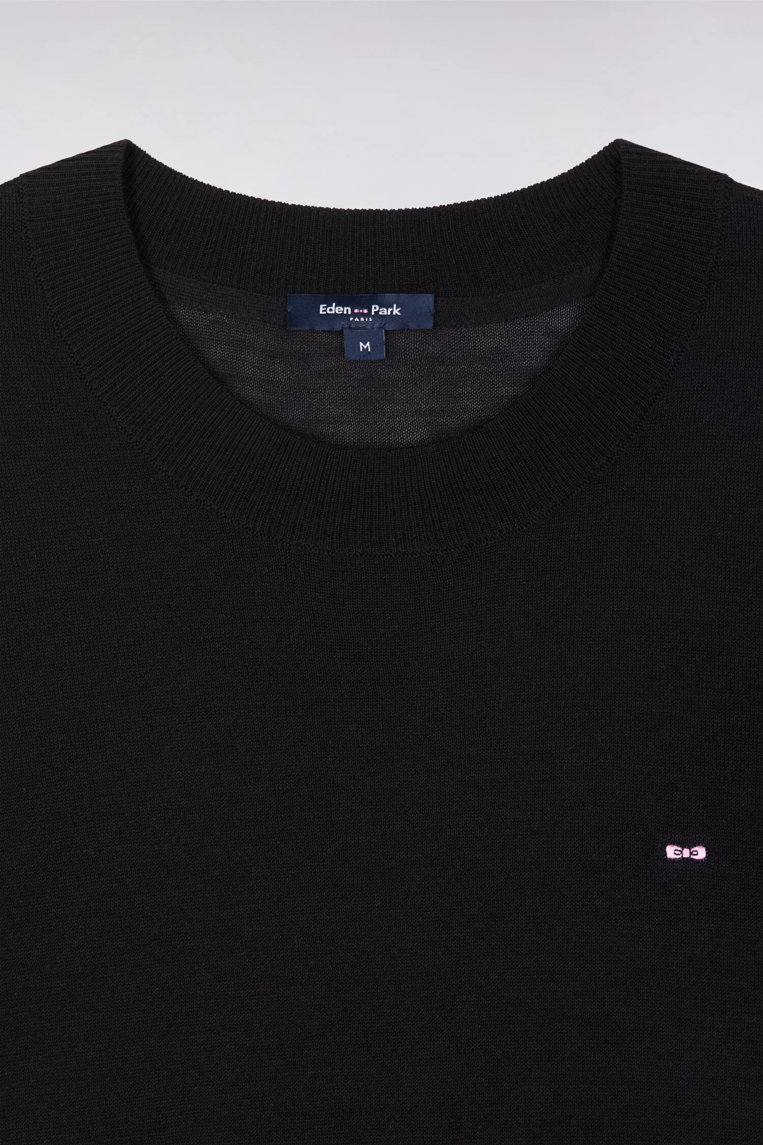 Pull à manches courtes noir coupe regular - Image 6