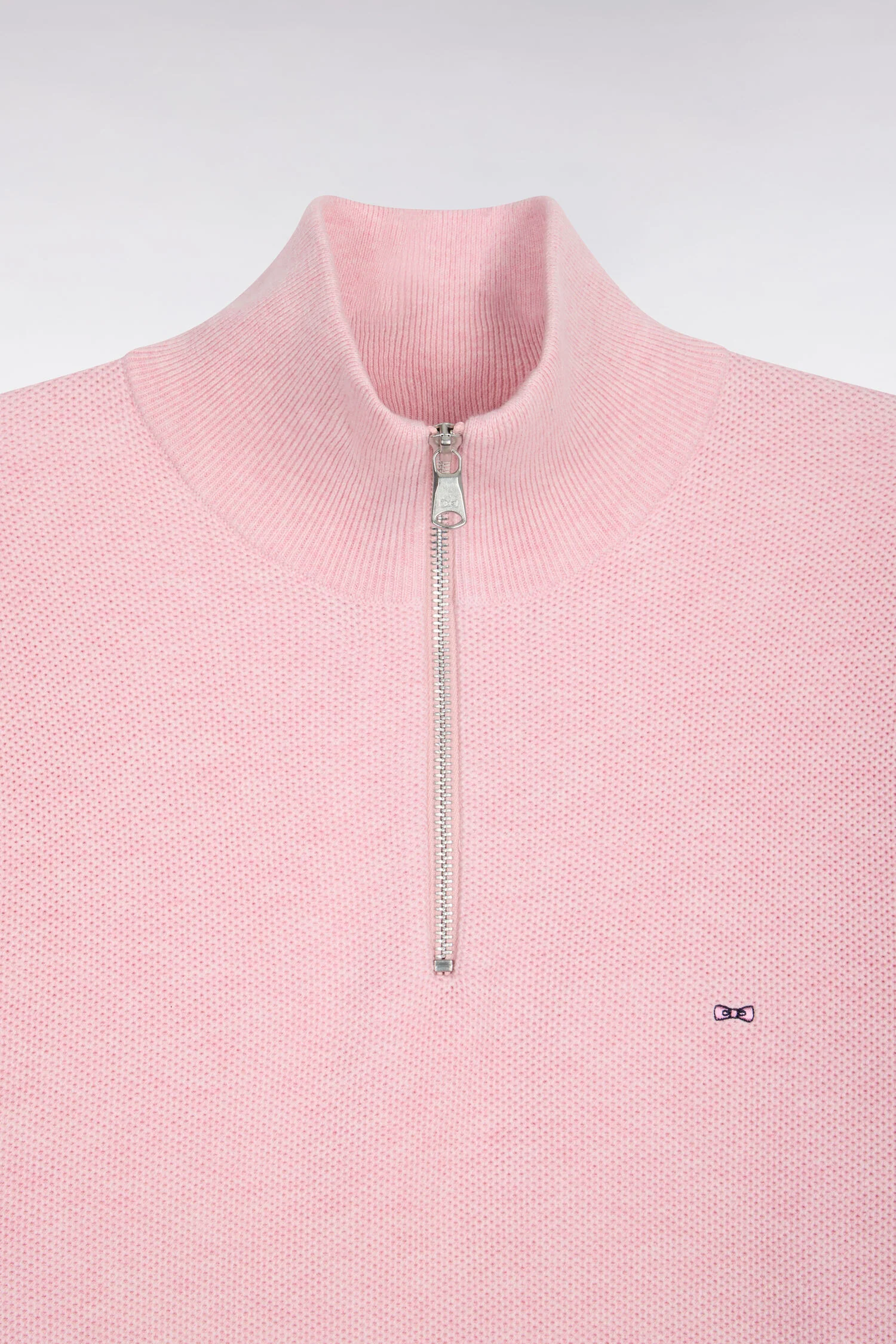 Pull col camionneur en coton rose - Image 6