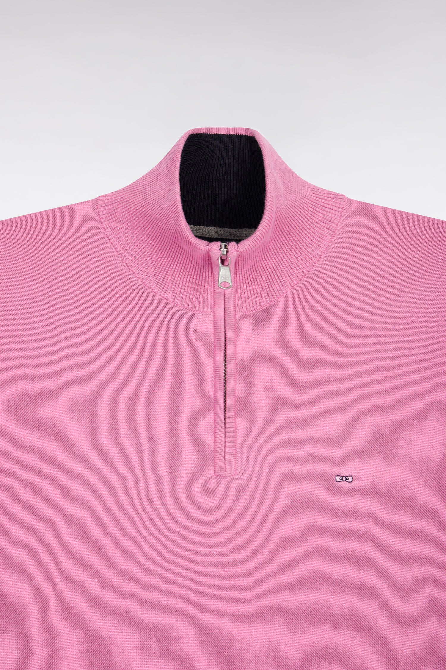 Pull col camionneur en coton rose - Image 6
