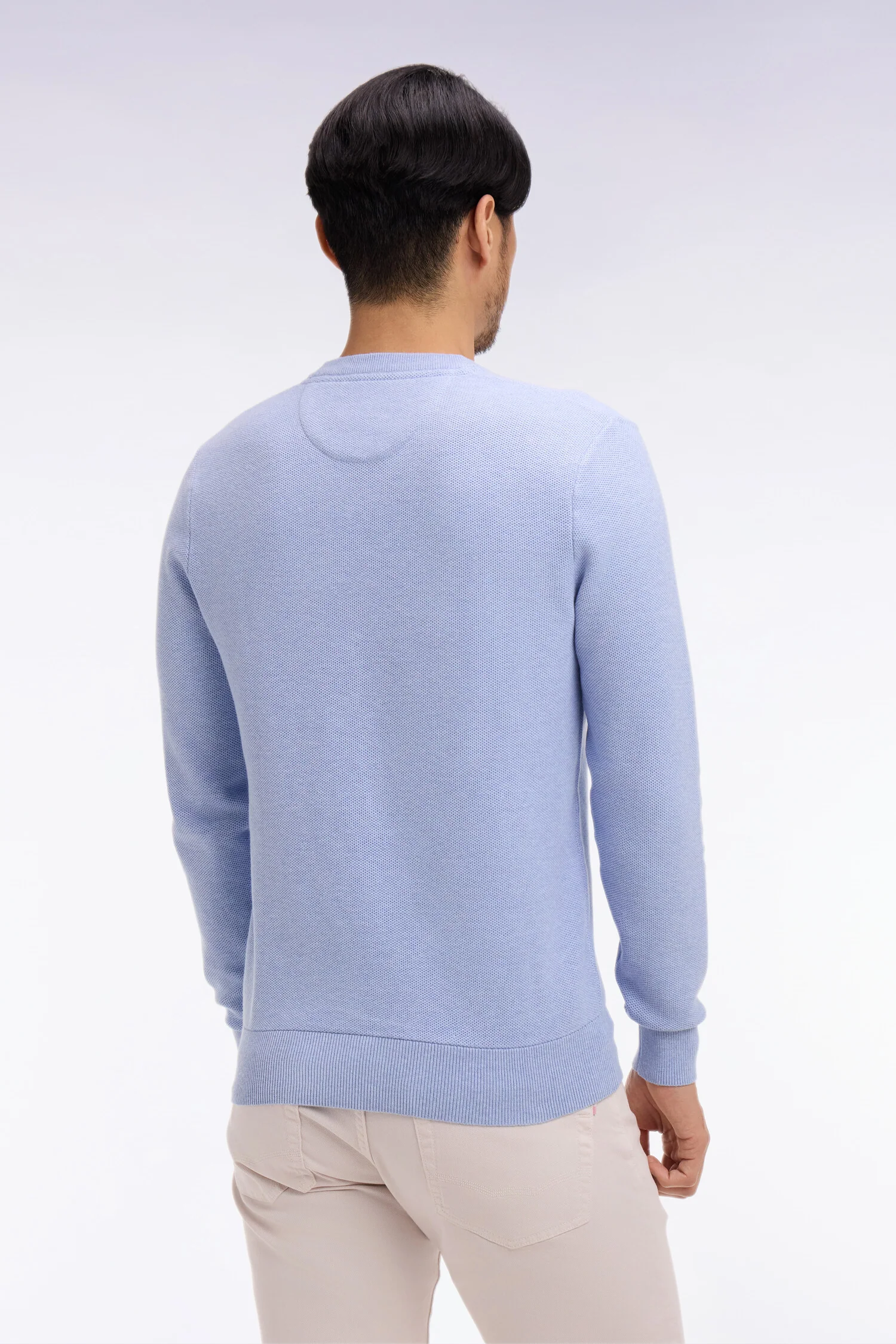 Pull col rond en coton ciel - Image 5