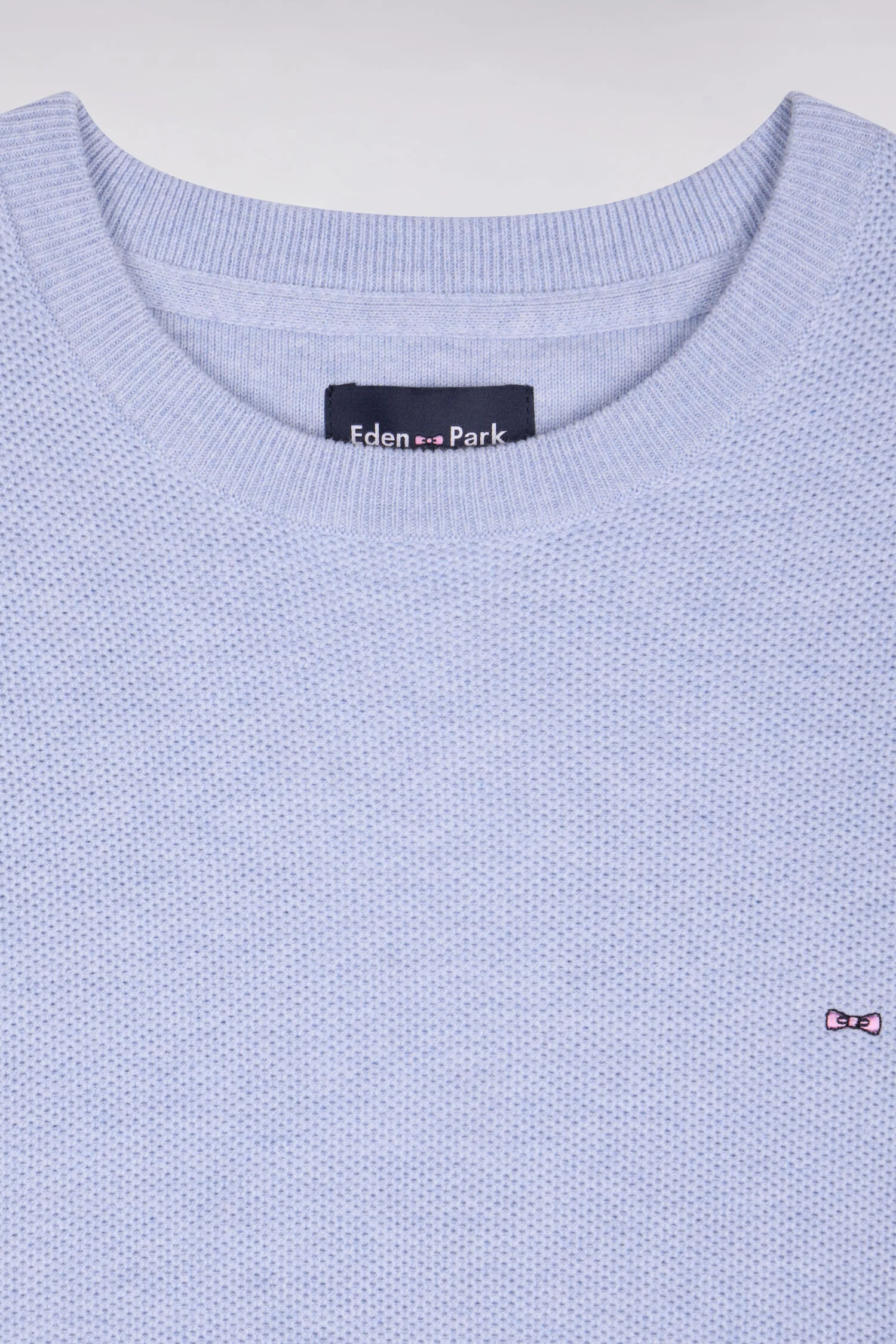 Pull col rond en coton ciel - Image 6