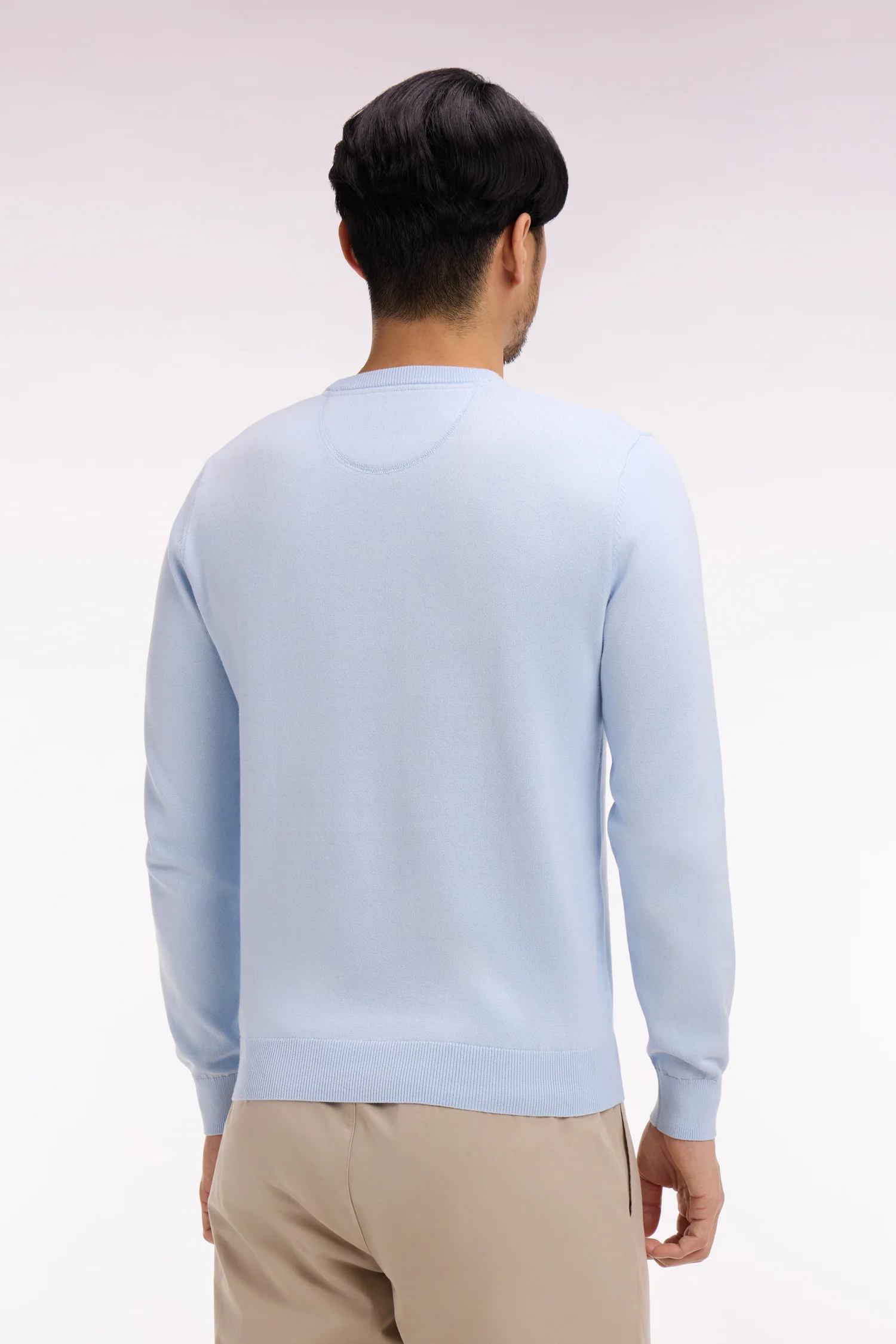 Pull col rond en coton ciel - Image 5