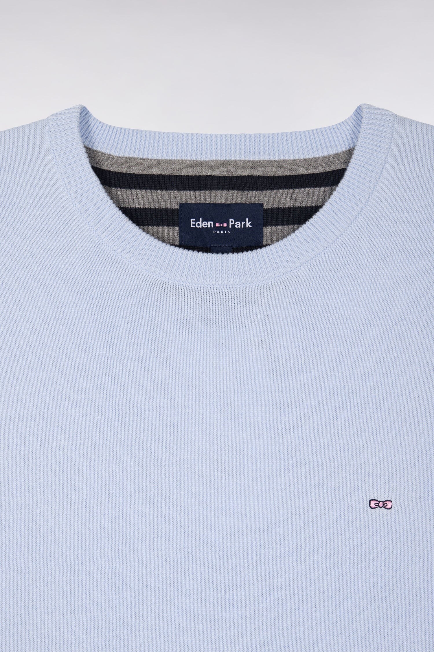 Pull col rond en coton ciel - Image 6