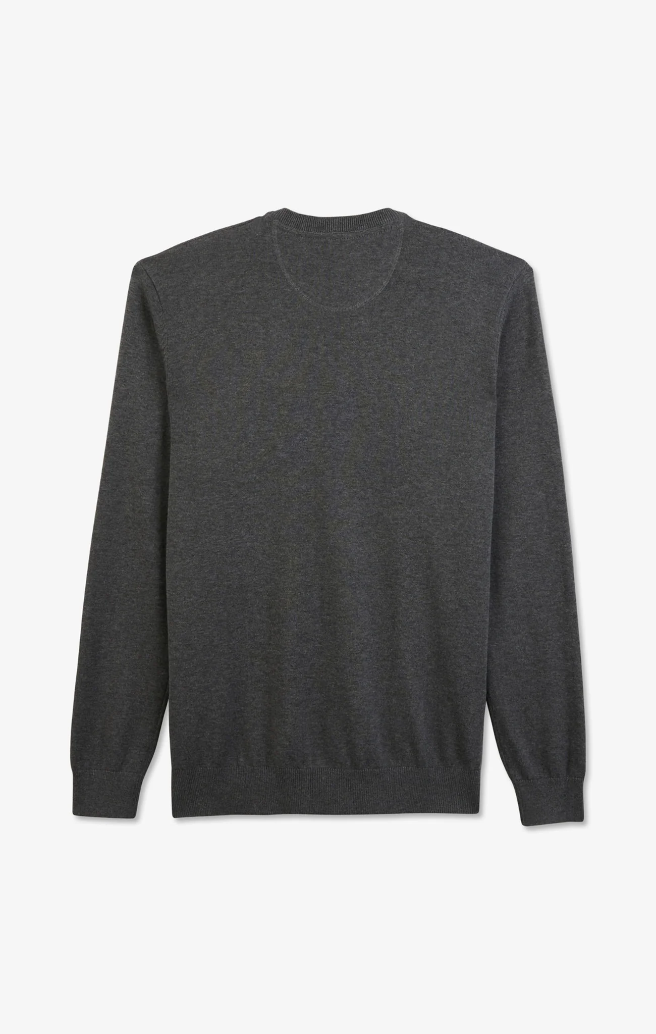 Pull gris à col rond en coton - Image 4