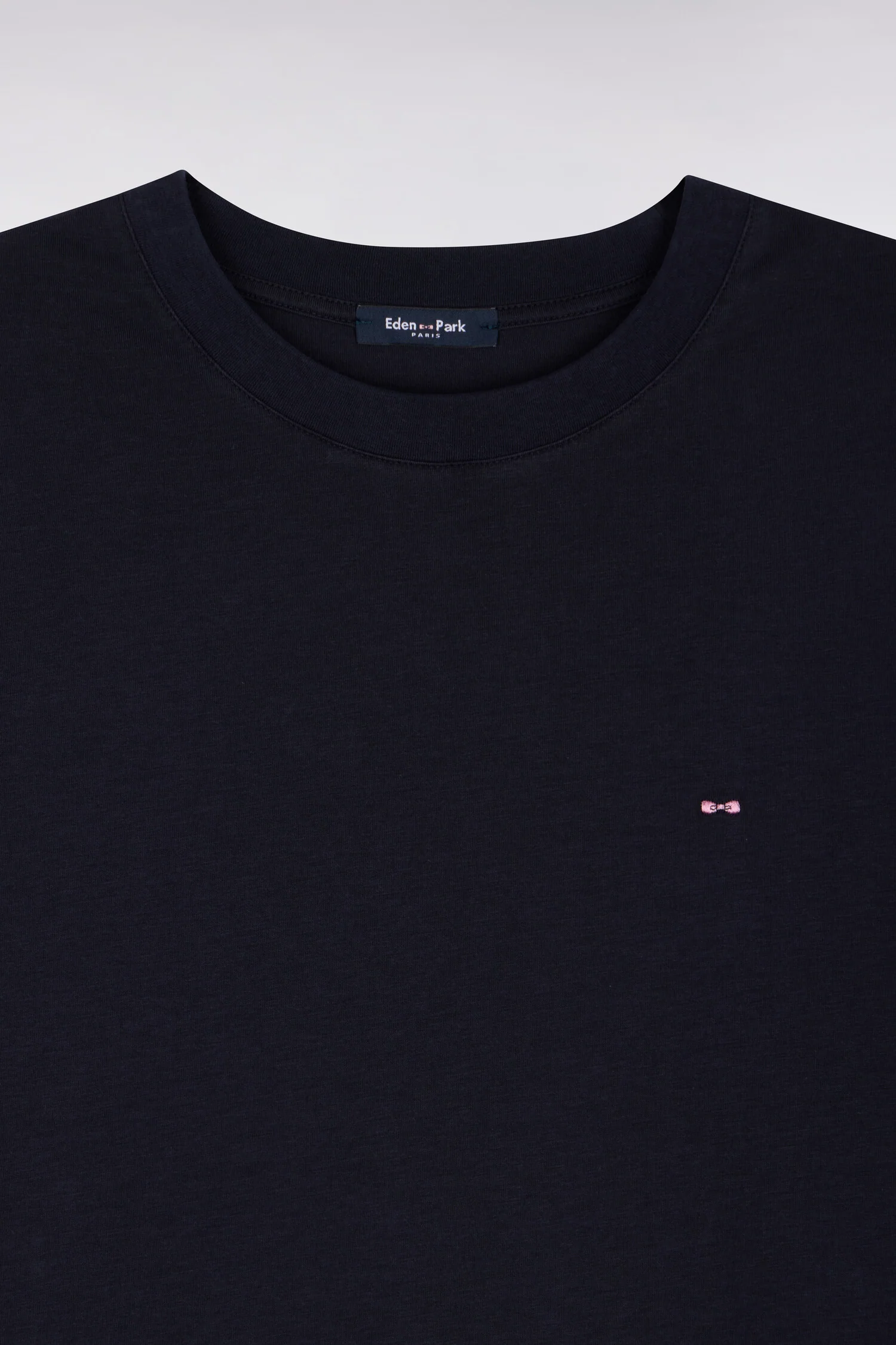 Robe T-shirt en lyocell et coton marine coupe droite - Image 6