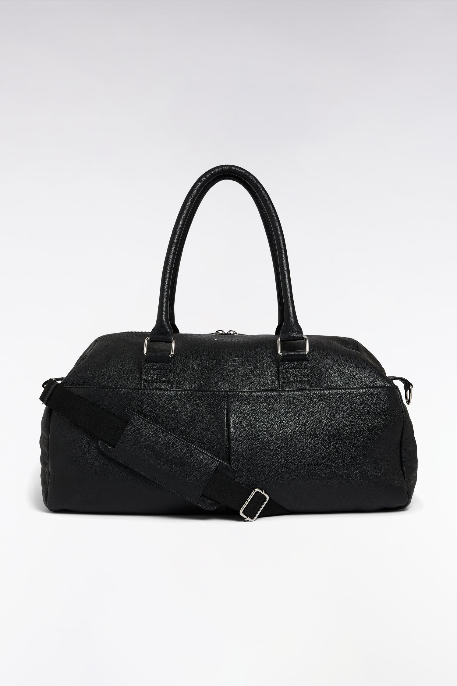 Sac de voyage en cuir grainé noir