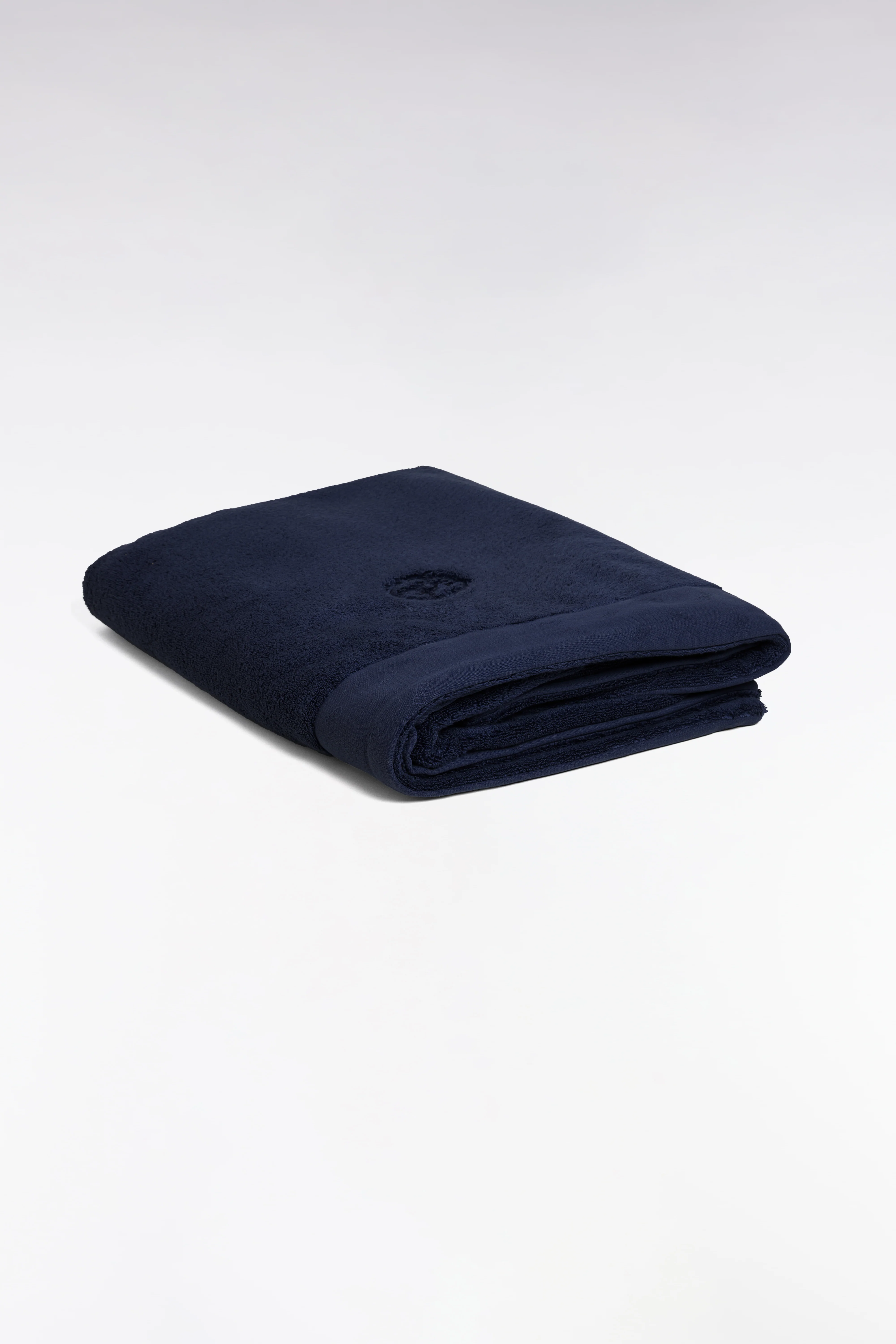 Serviette de bain en coton éponge marine - Image 2