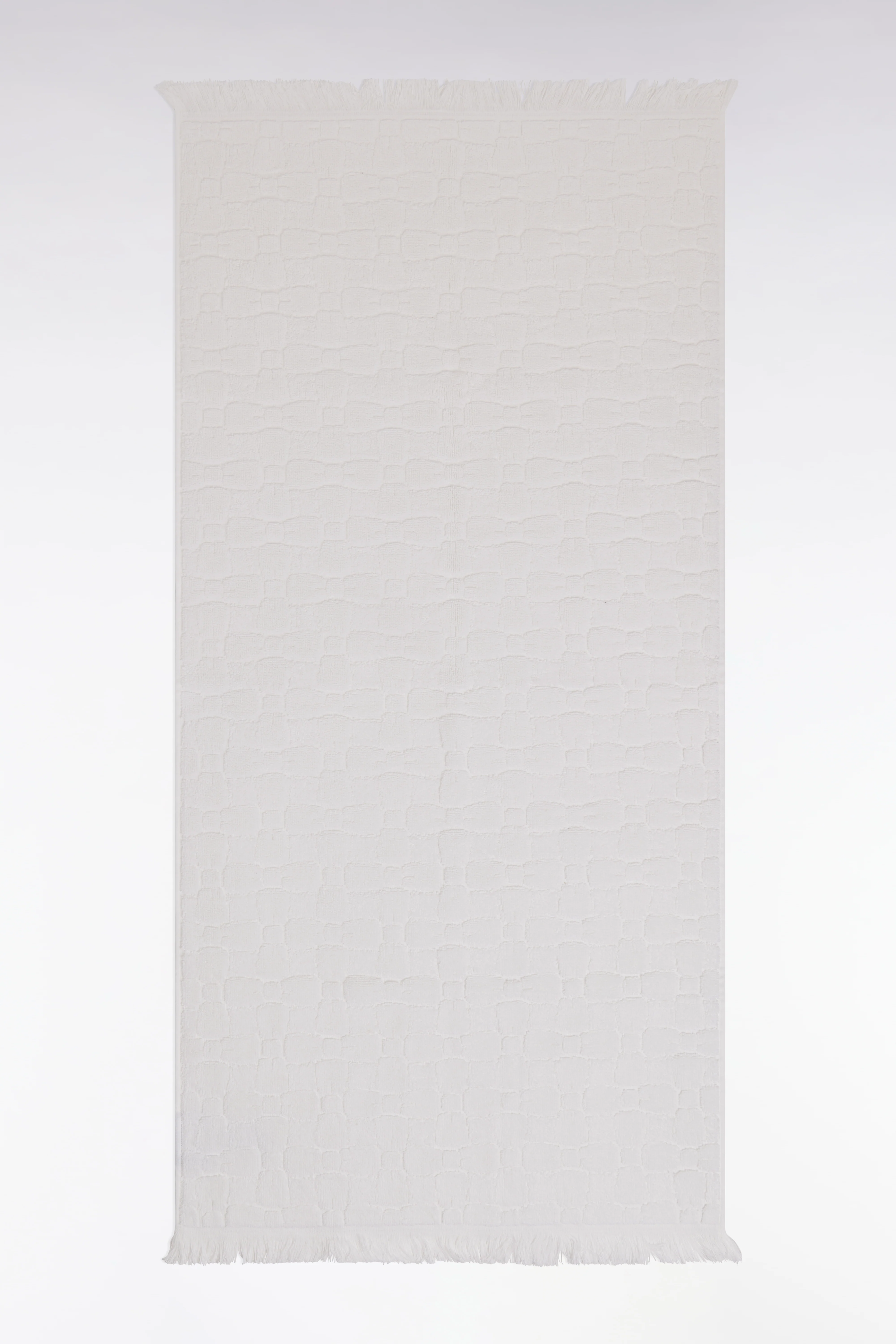 Serviette de toilette en coton blanc à micromotifs nœuds papillon - Image 2