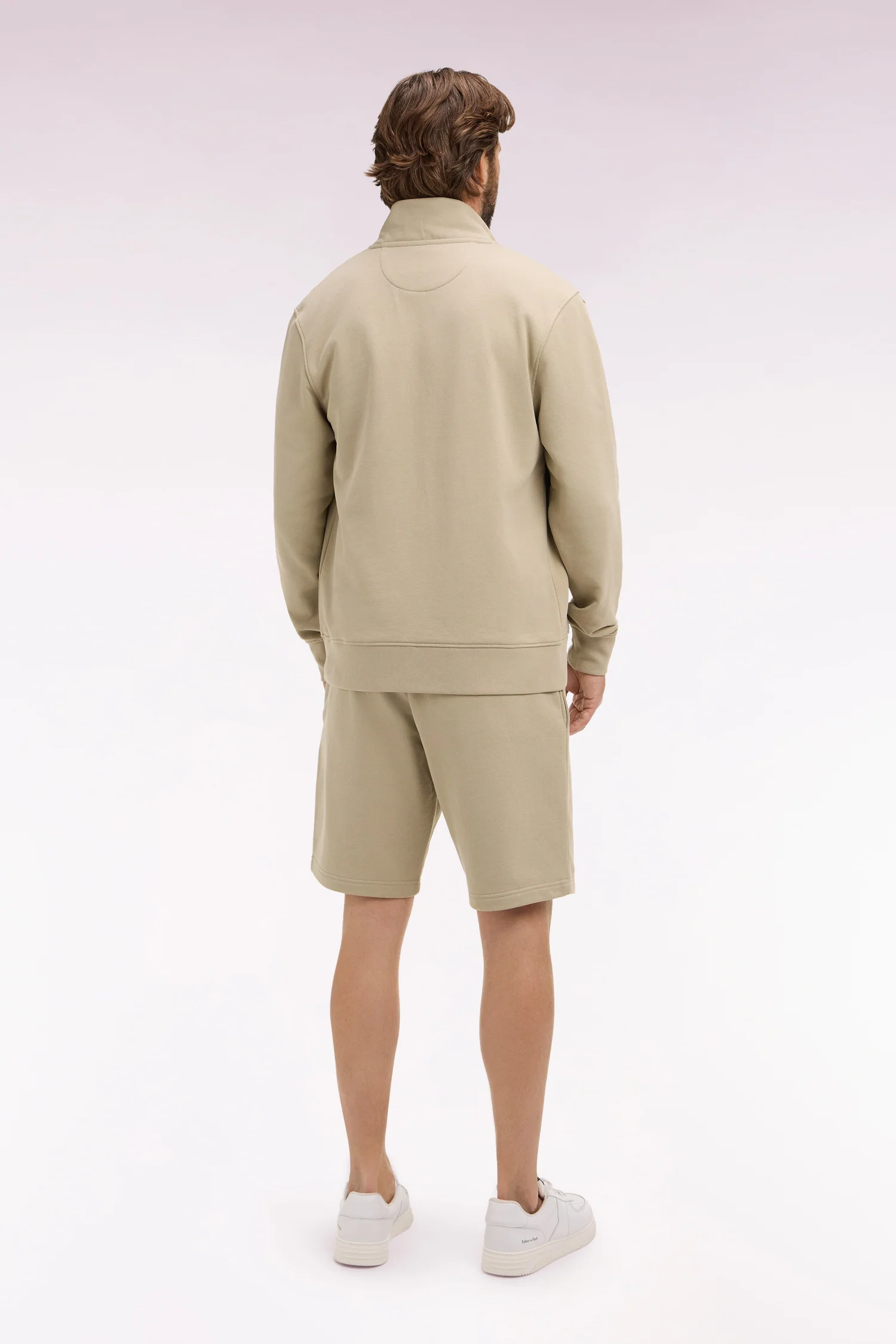 Short en molleton coton beige - Image 5